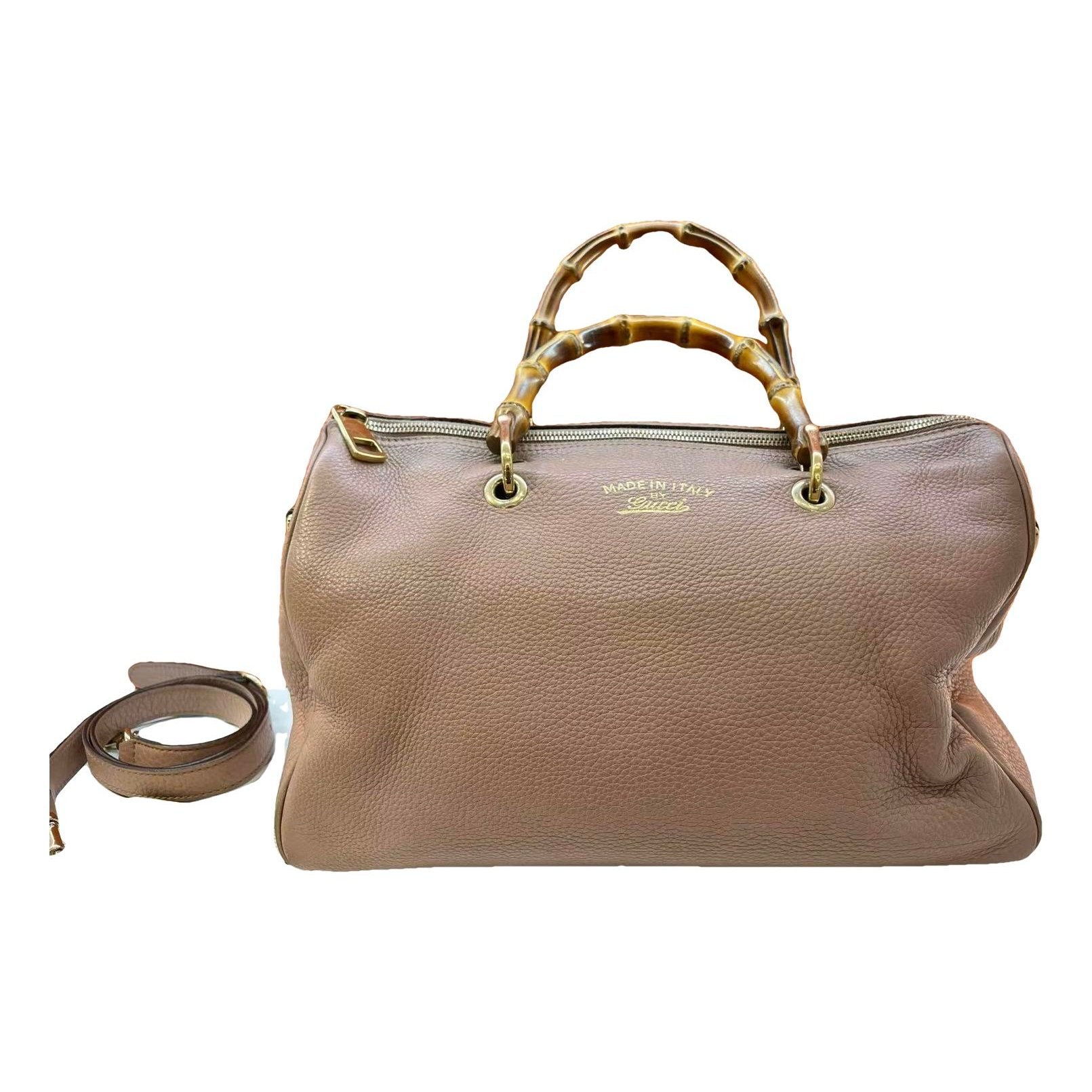 Vintage Bamboo leather tote
