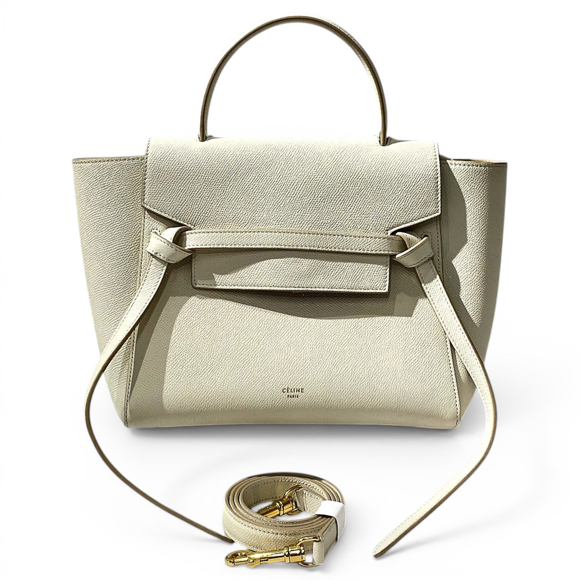 Belt leather handbag