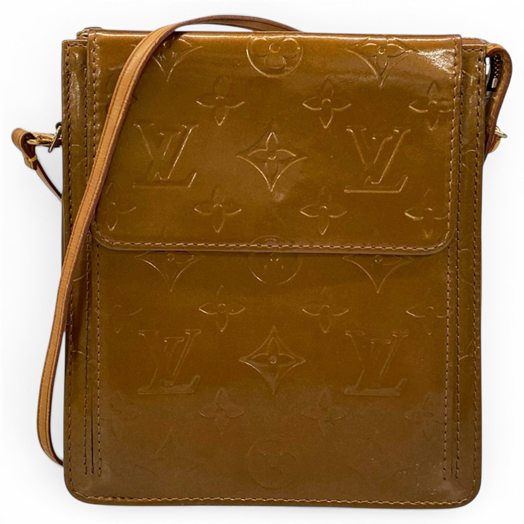 Mott patent leather handbag