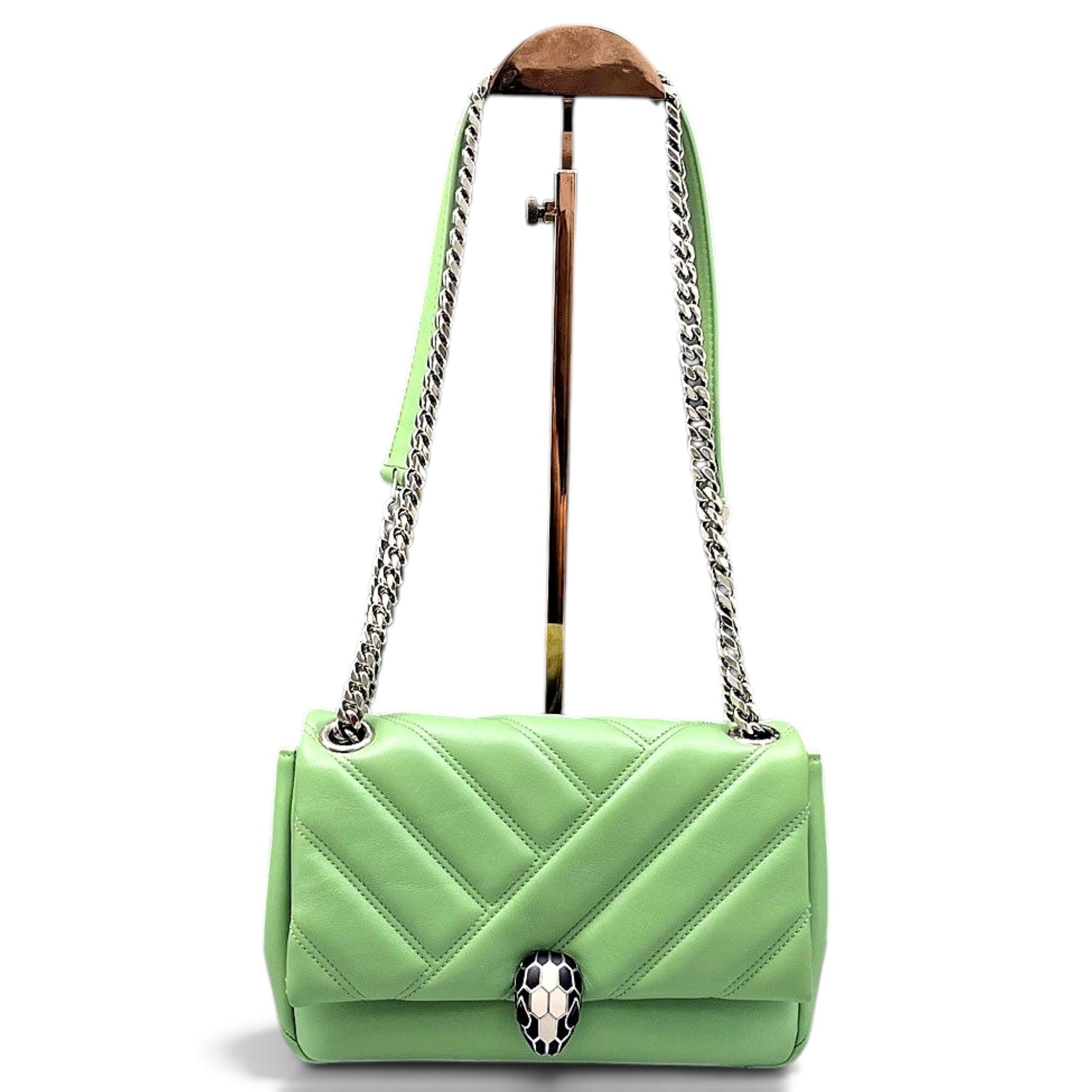 Serpenti leather handbag