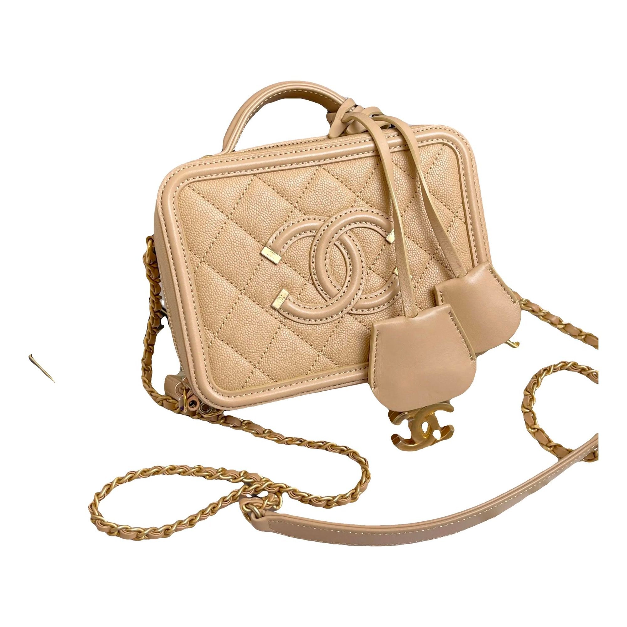 Vanity leather handbag