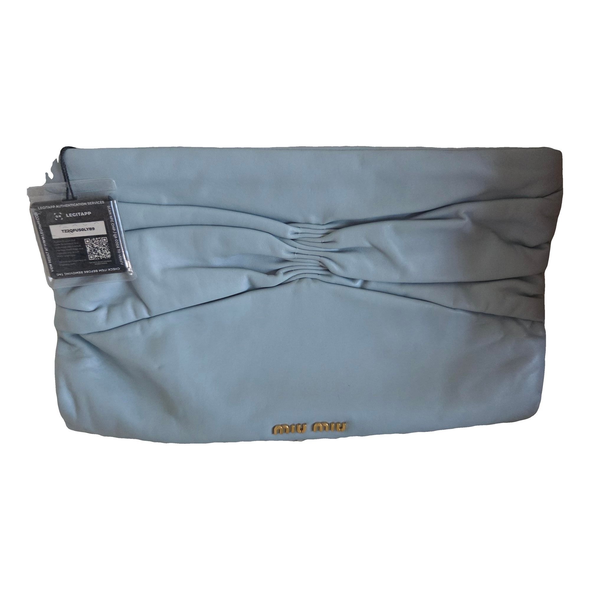 Leather clutch bag
