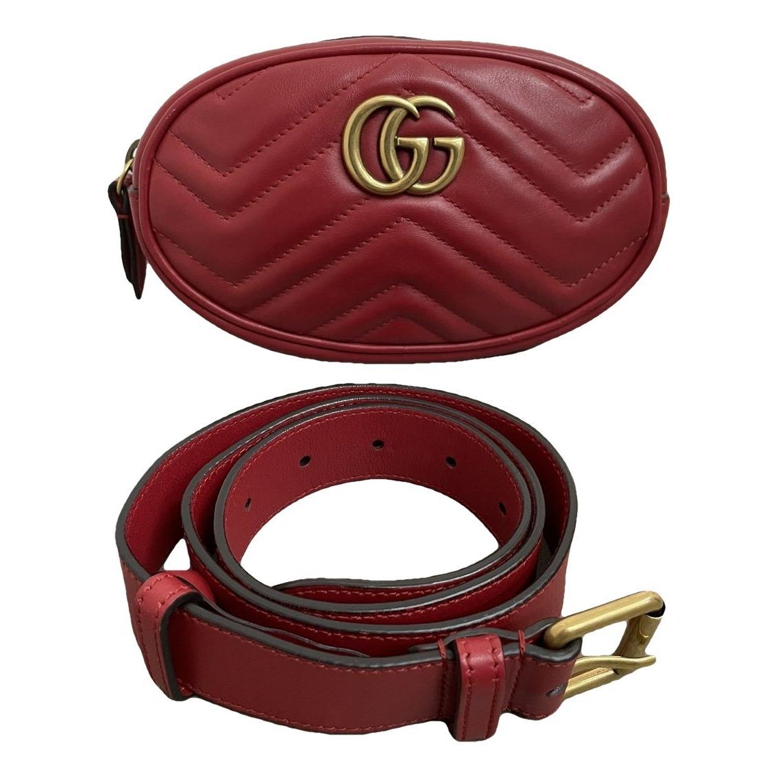 GG Marmont Oval leather handbag