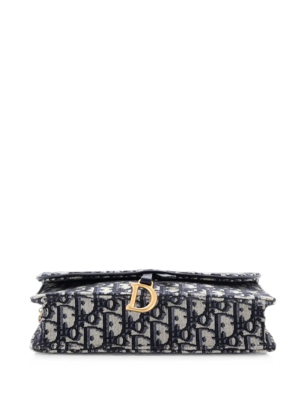 Saddle Chain Oblique Canvas clutch bag