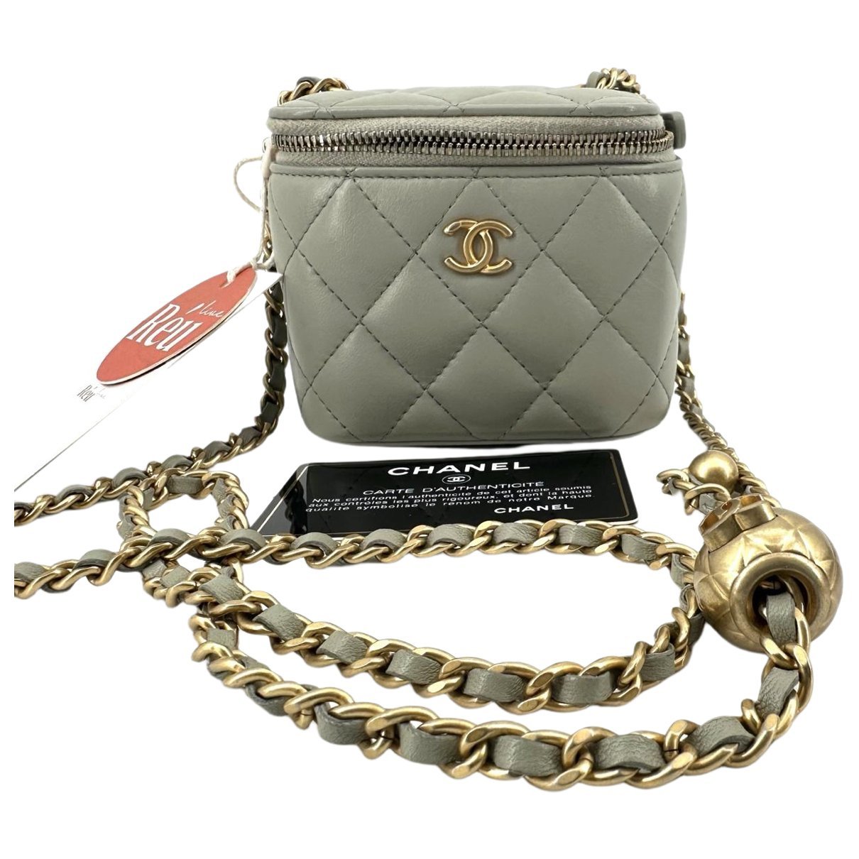 Vanity leather handbag