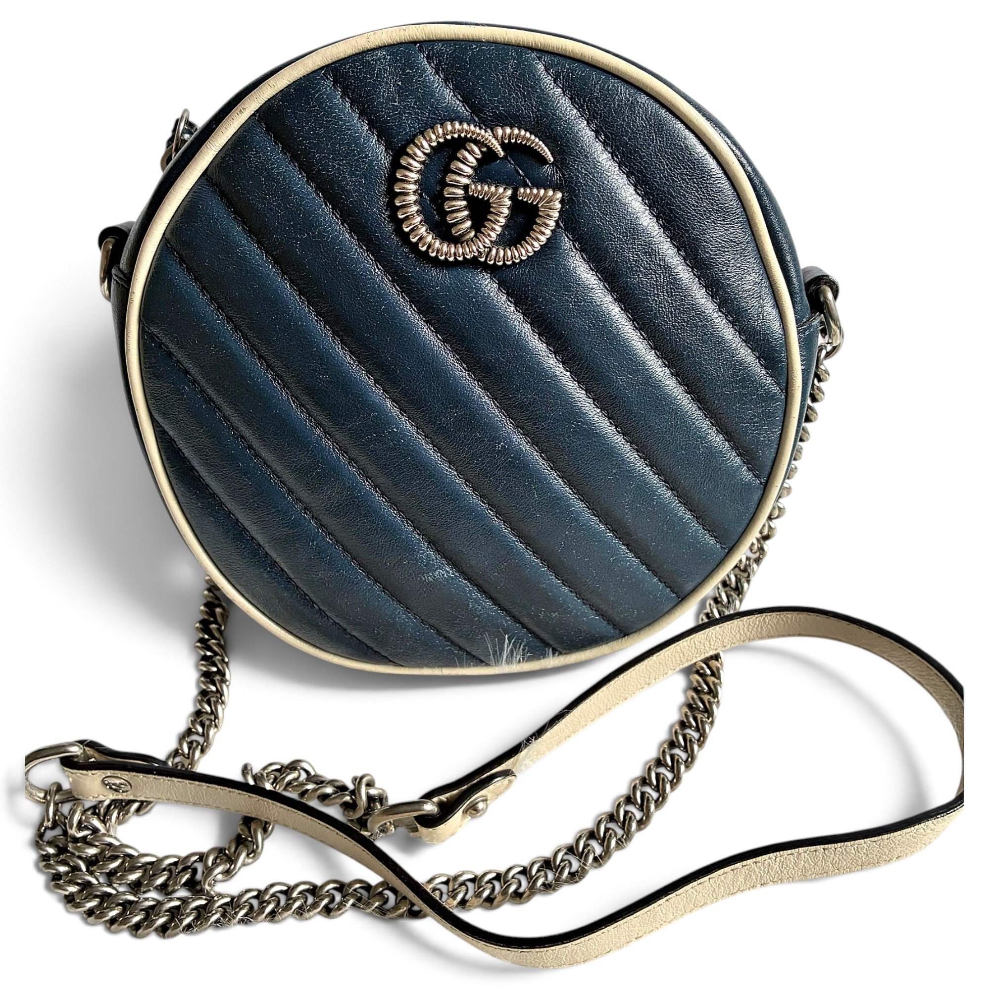 GG Marmont Round leather crossbody bag