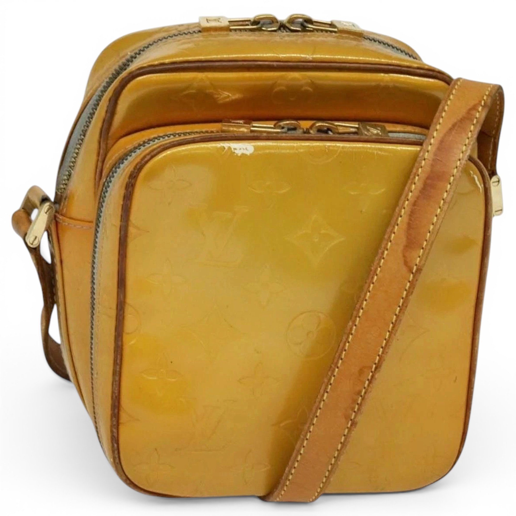 Patent leather handbag