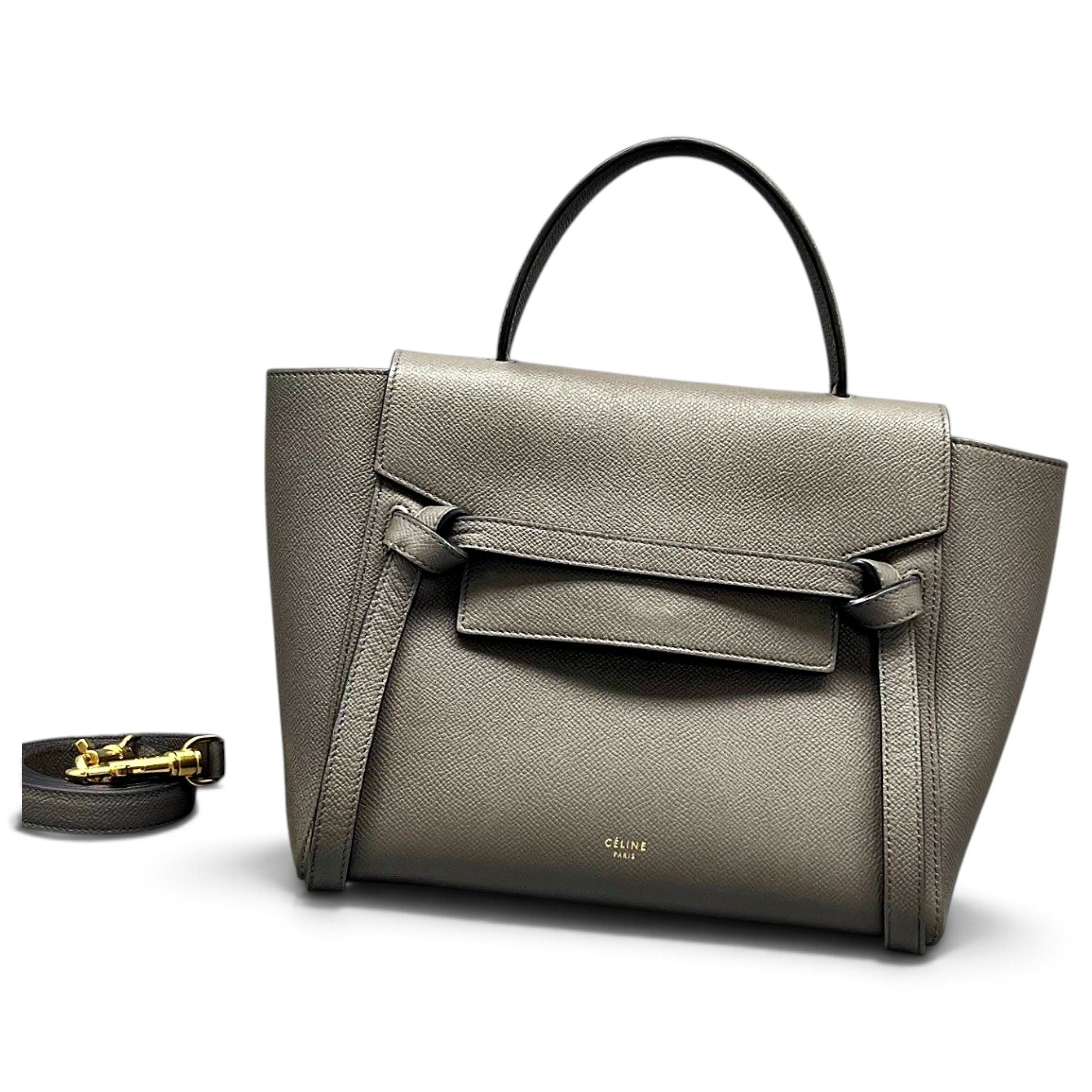 Belt leather handbag