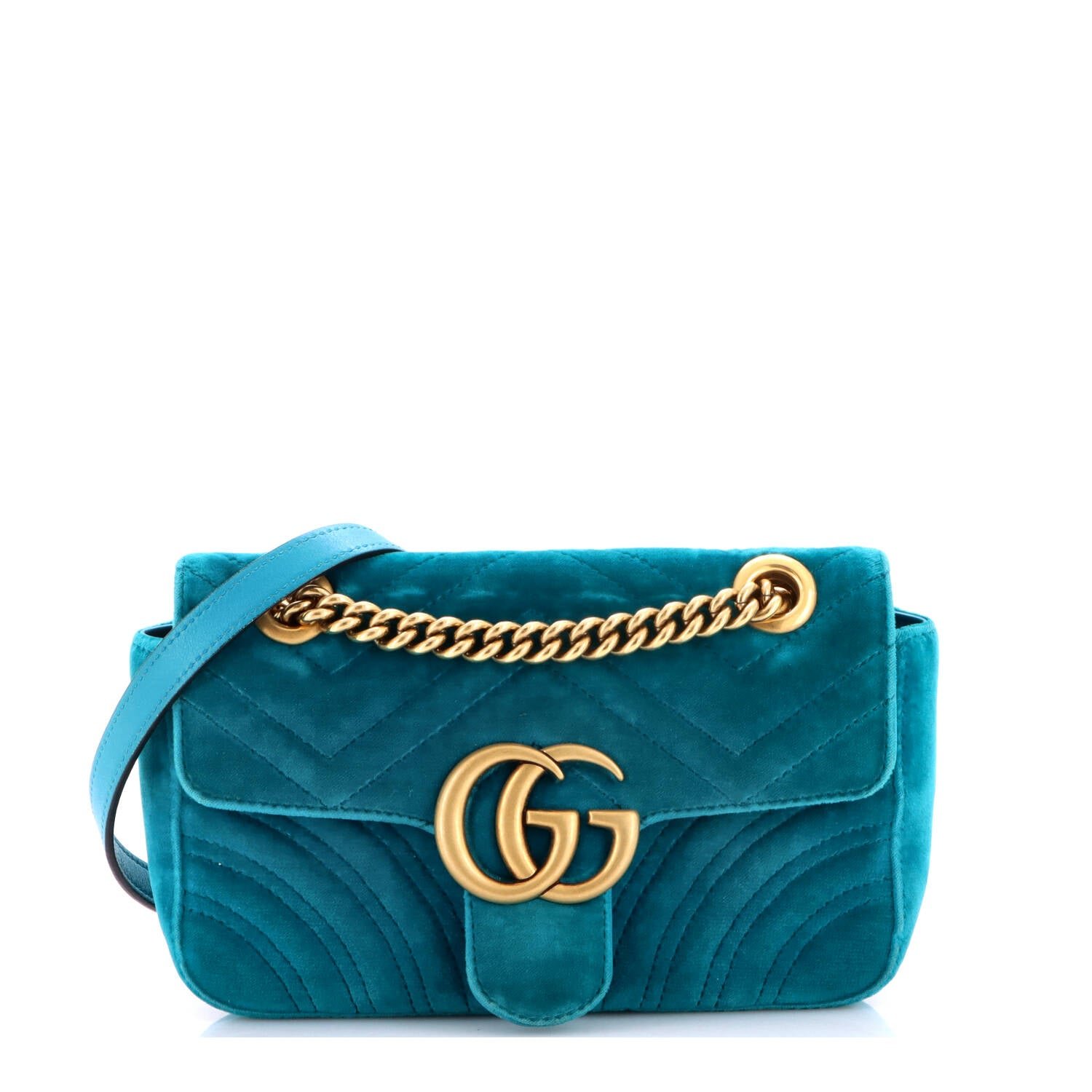 GG Marmont Flap Bag Matelasse Velvet Small