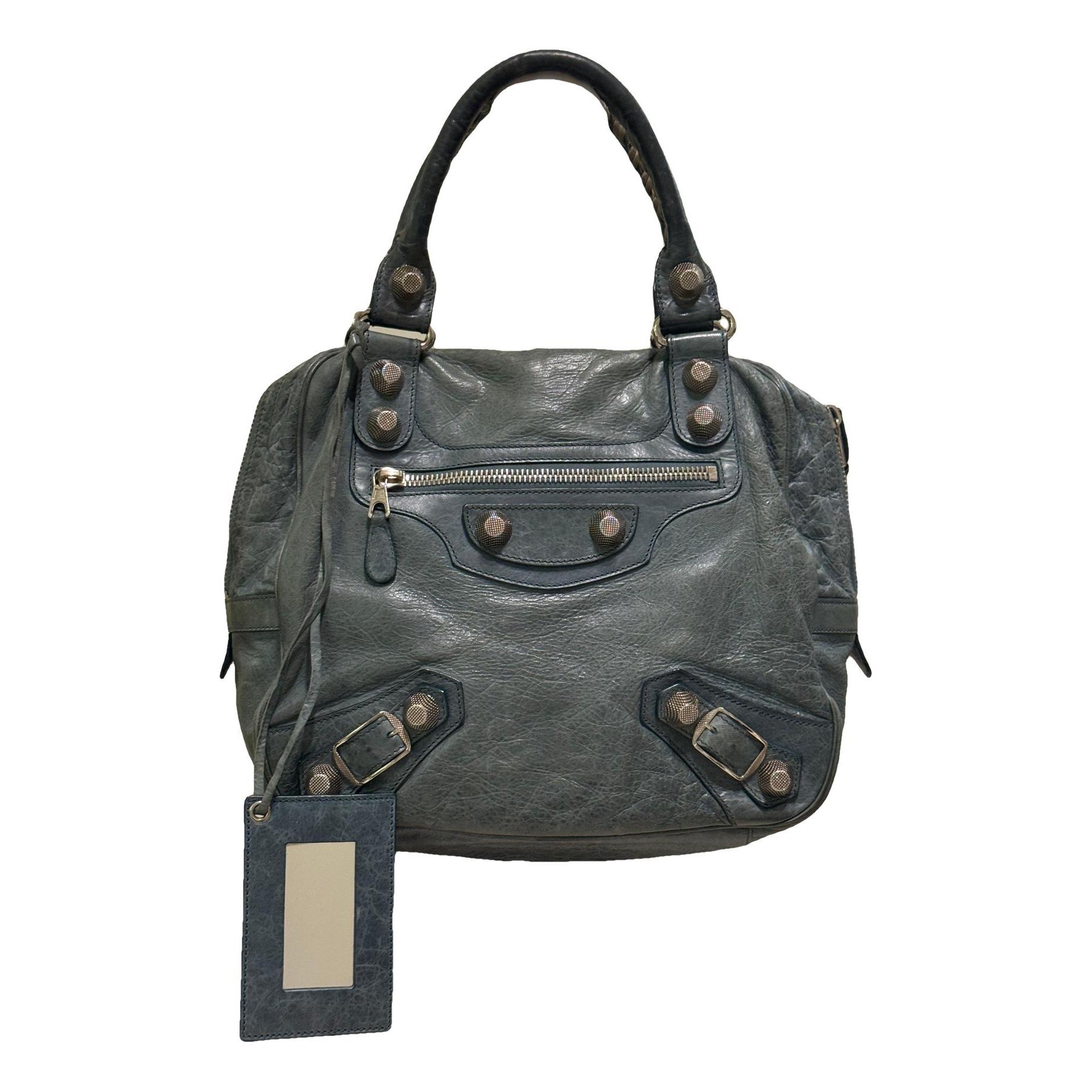 City leather handbag