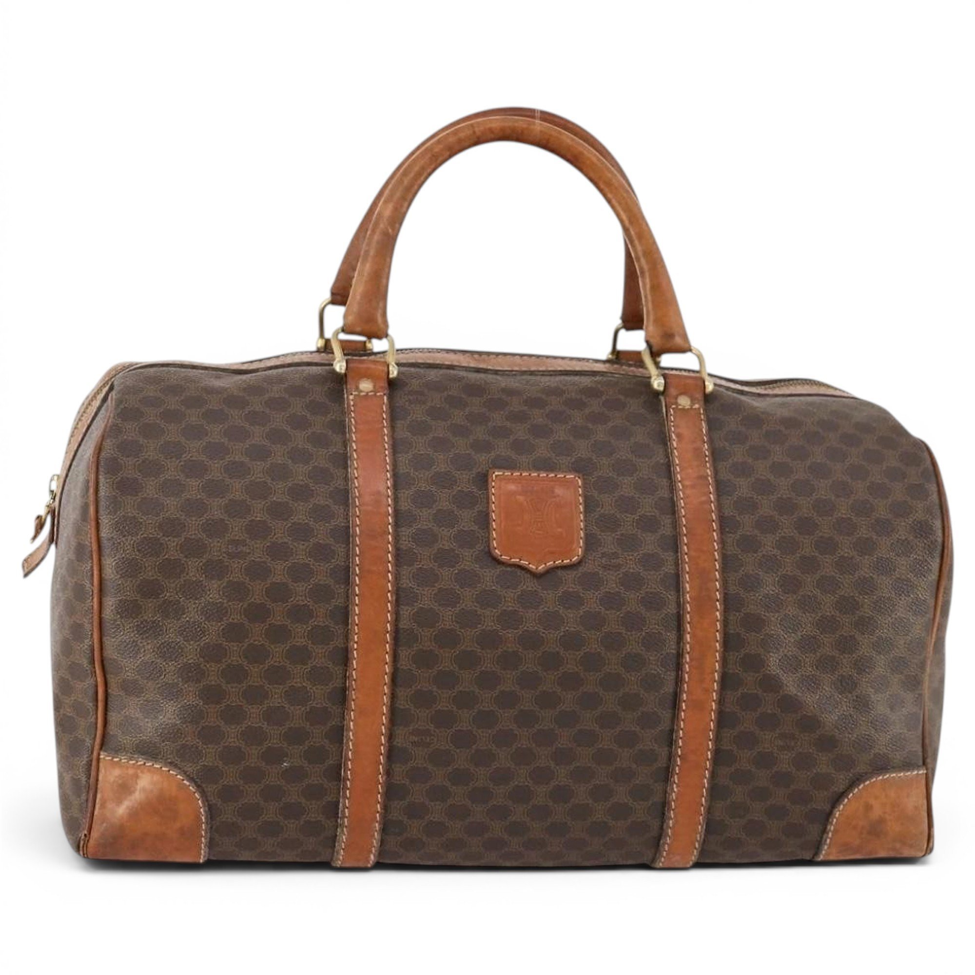 Patent leather travel bag