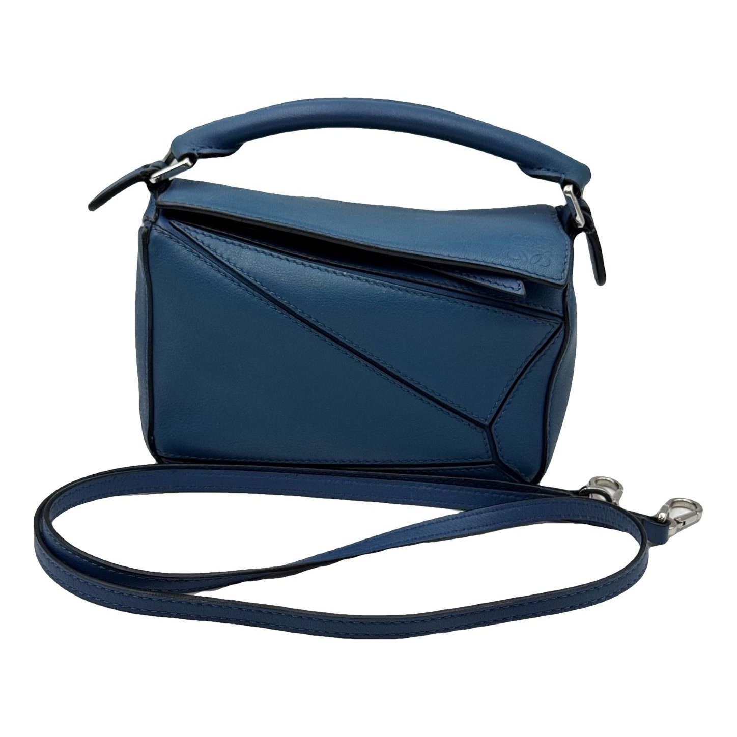 Puzzle leather handbag