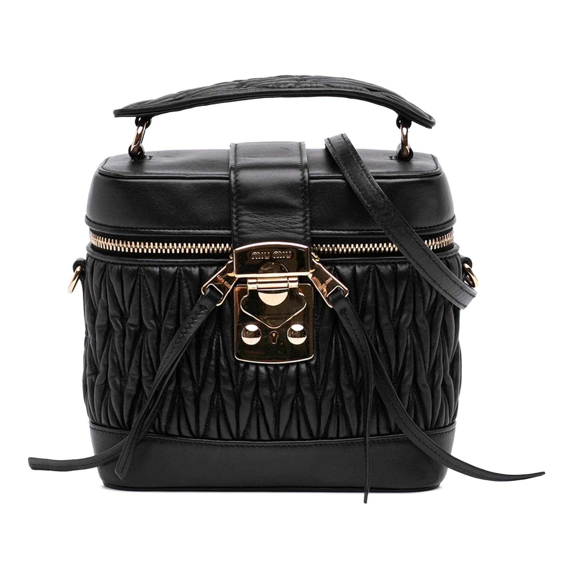 Matelassé leather handbag