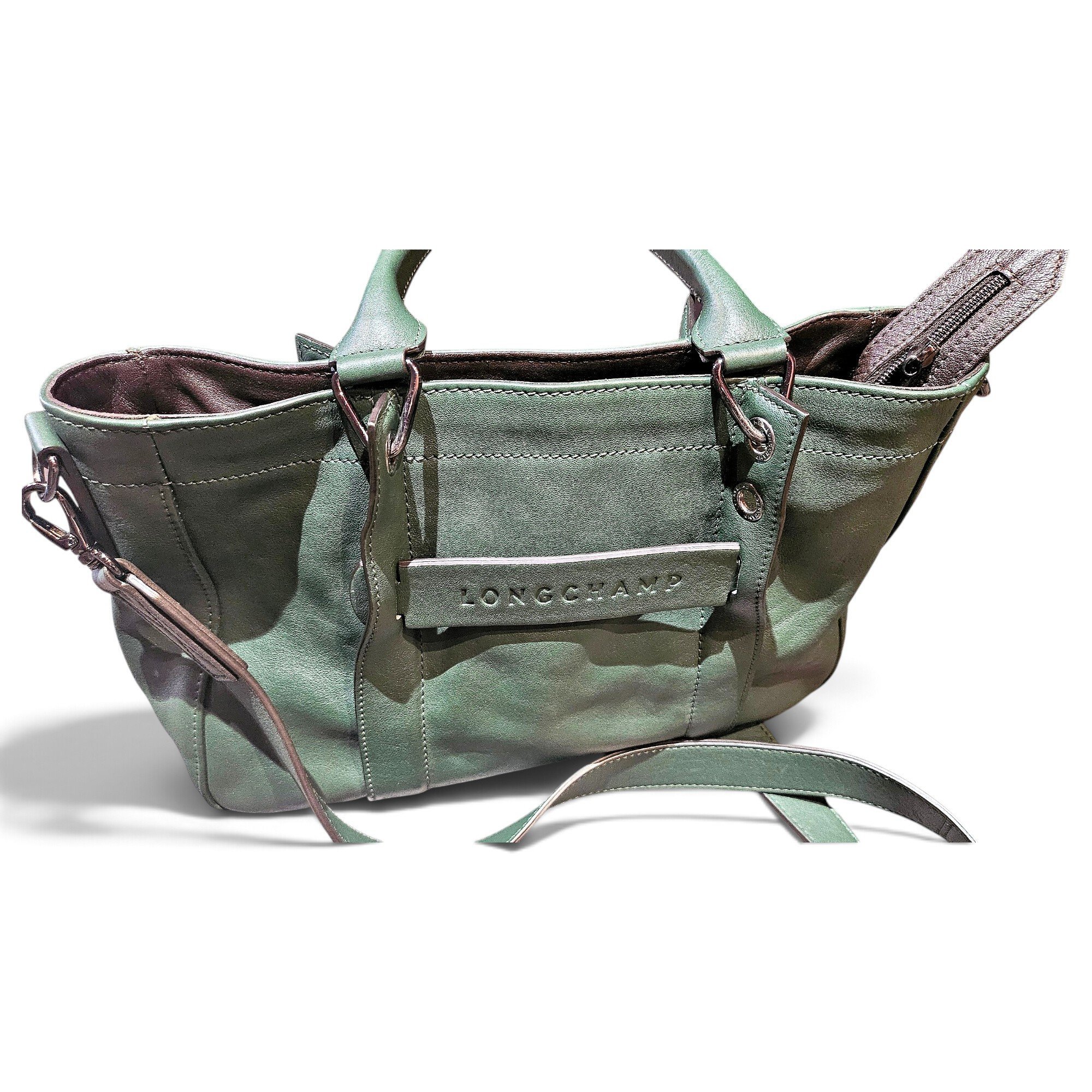 3D leather tote