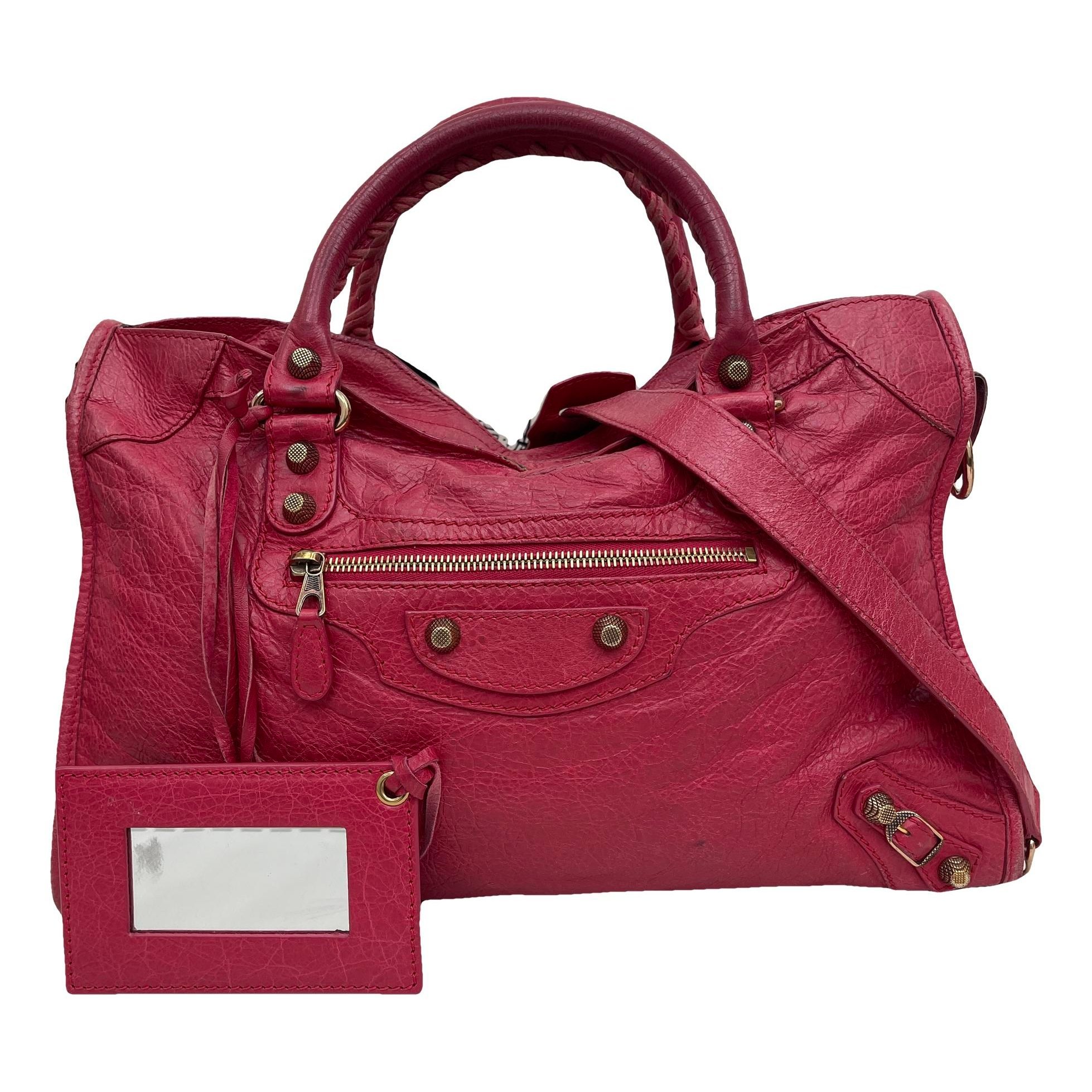 City leather handbag