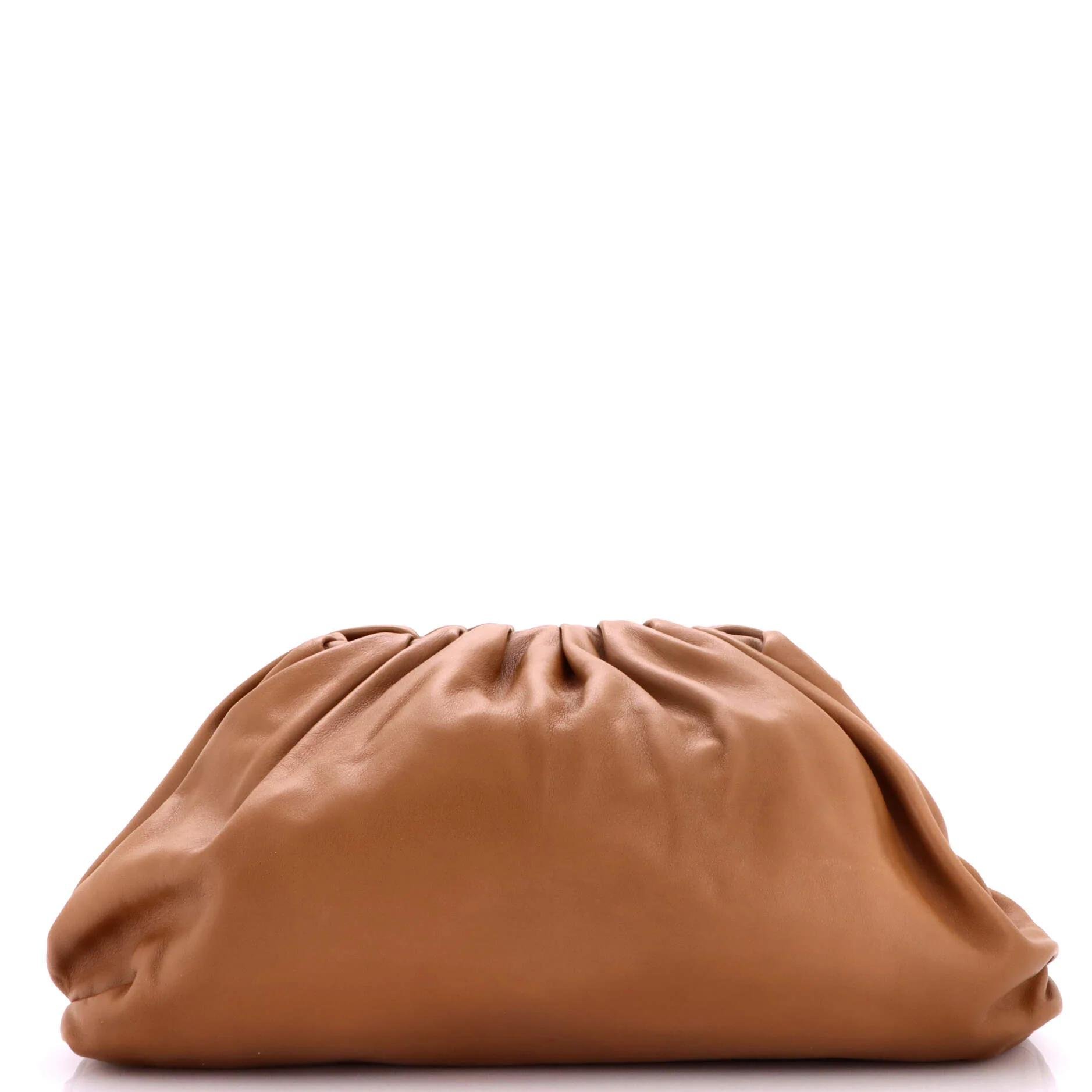 Leather clutch bag