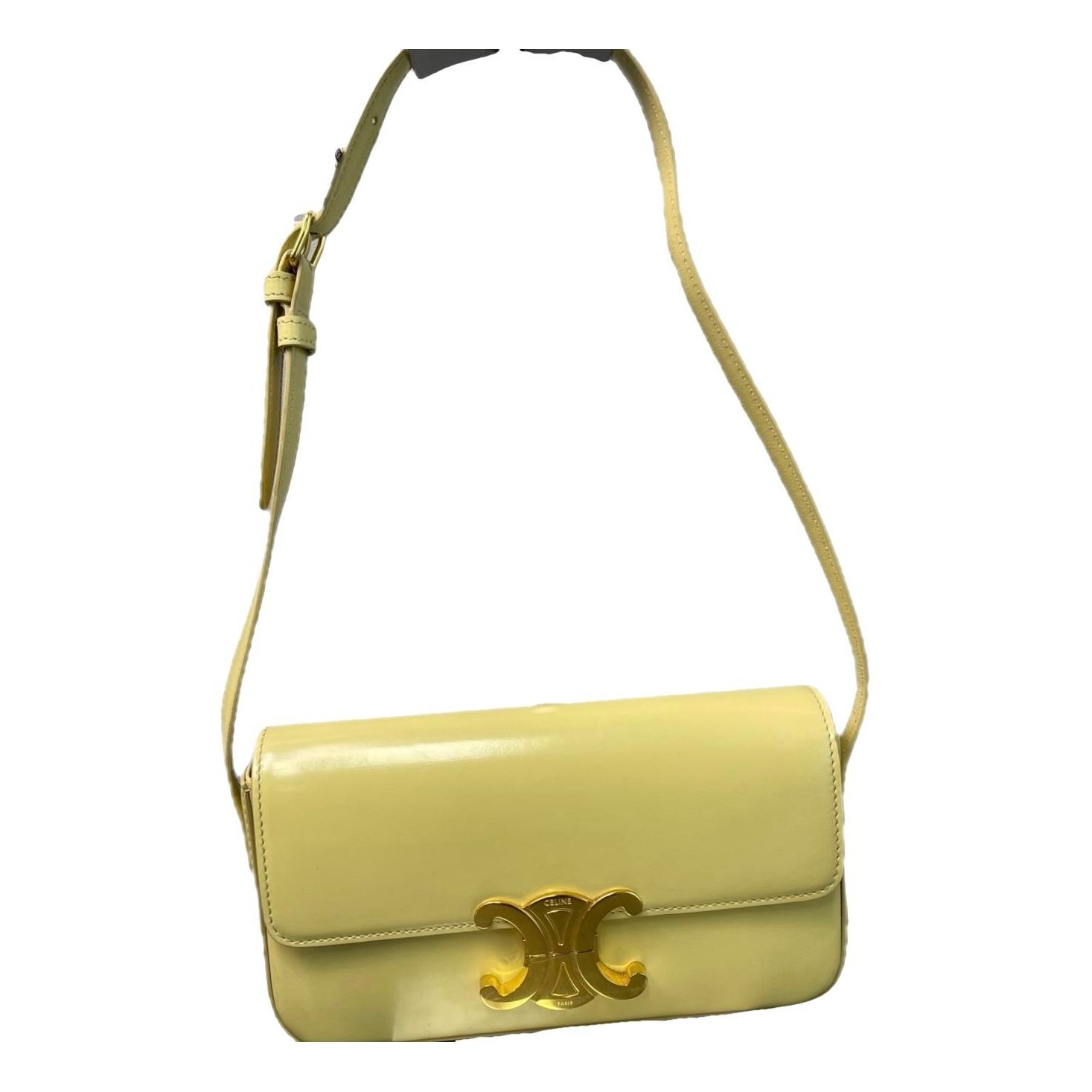 Triomphe chain leather handbag