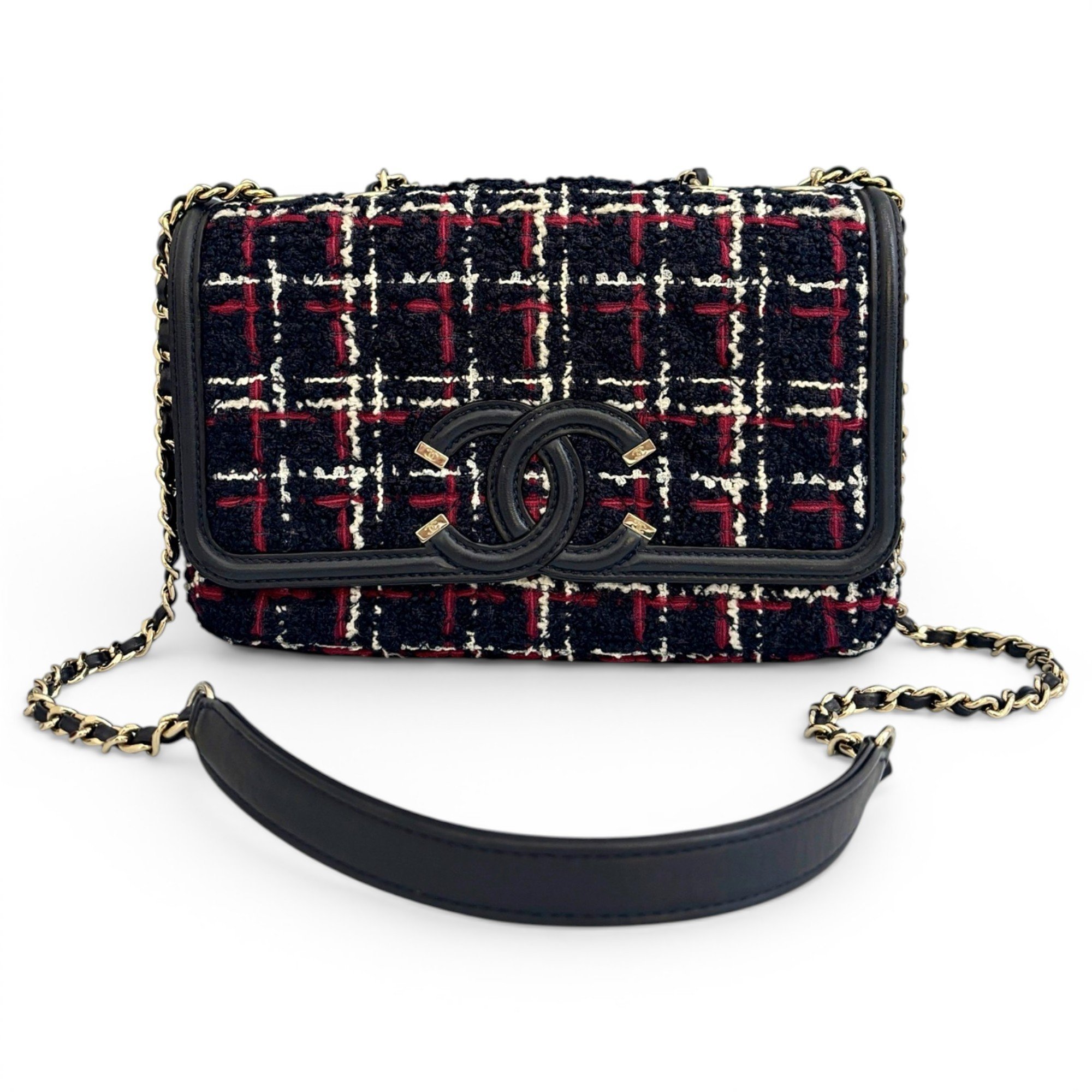 CC Filigree tweed crossbody bag