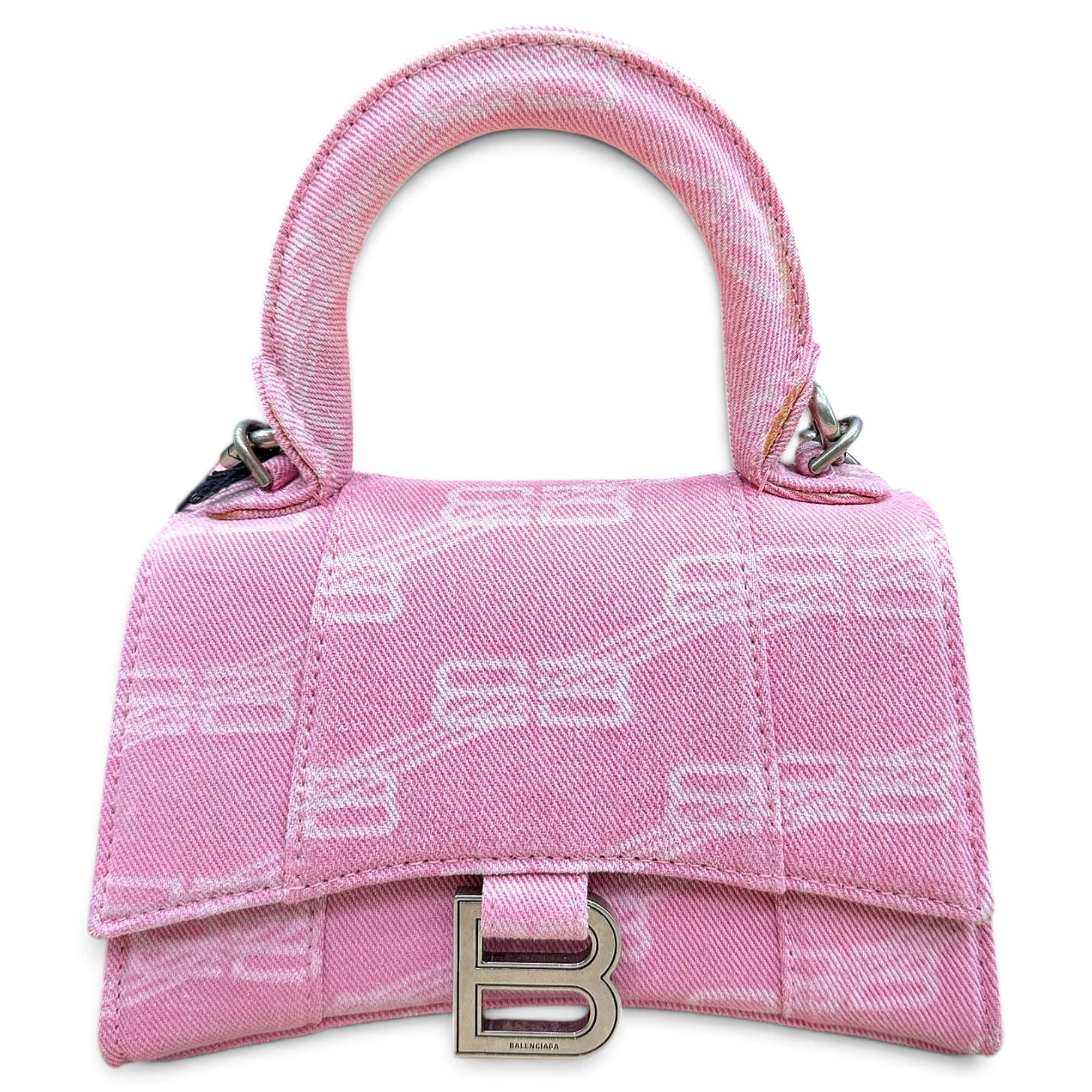 Hourglass cloth crossbody bag