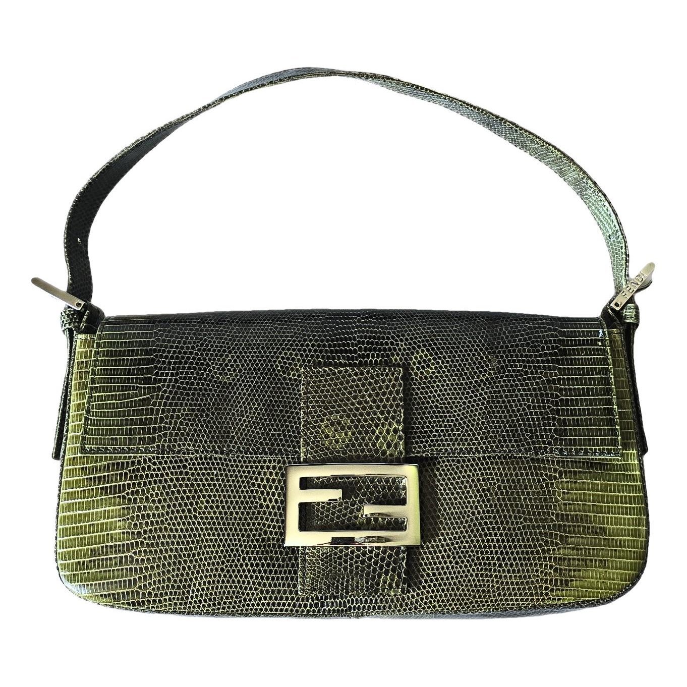 Baguette lizard handbag