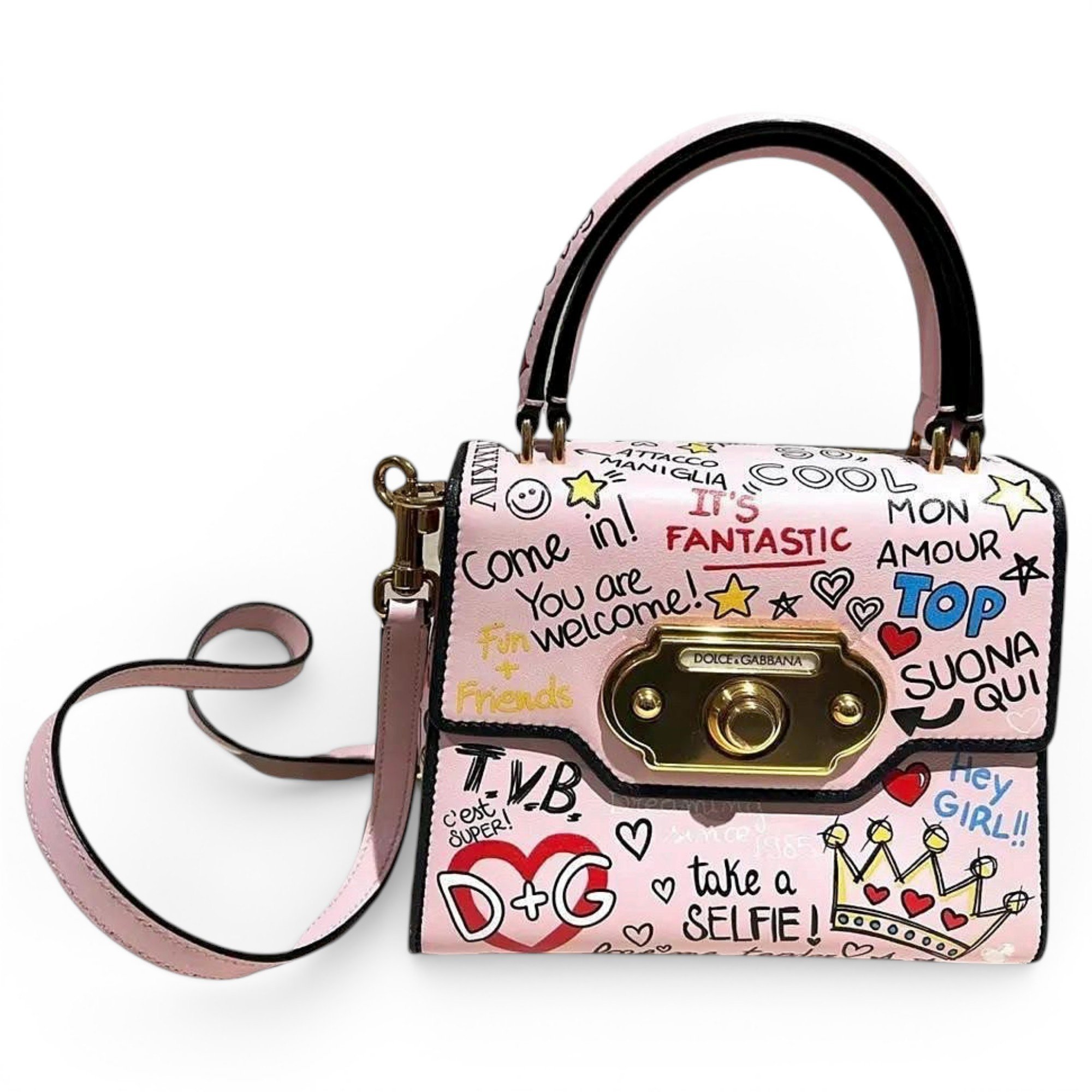 Welcome leather handbag