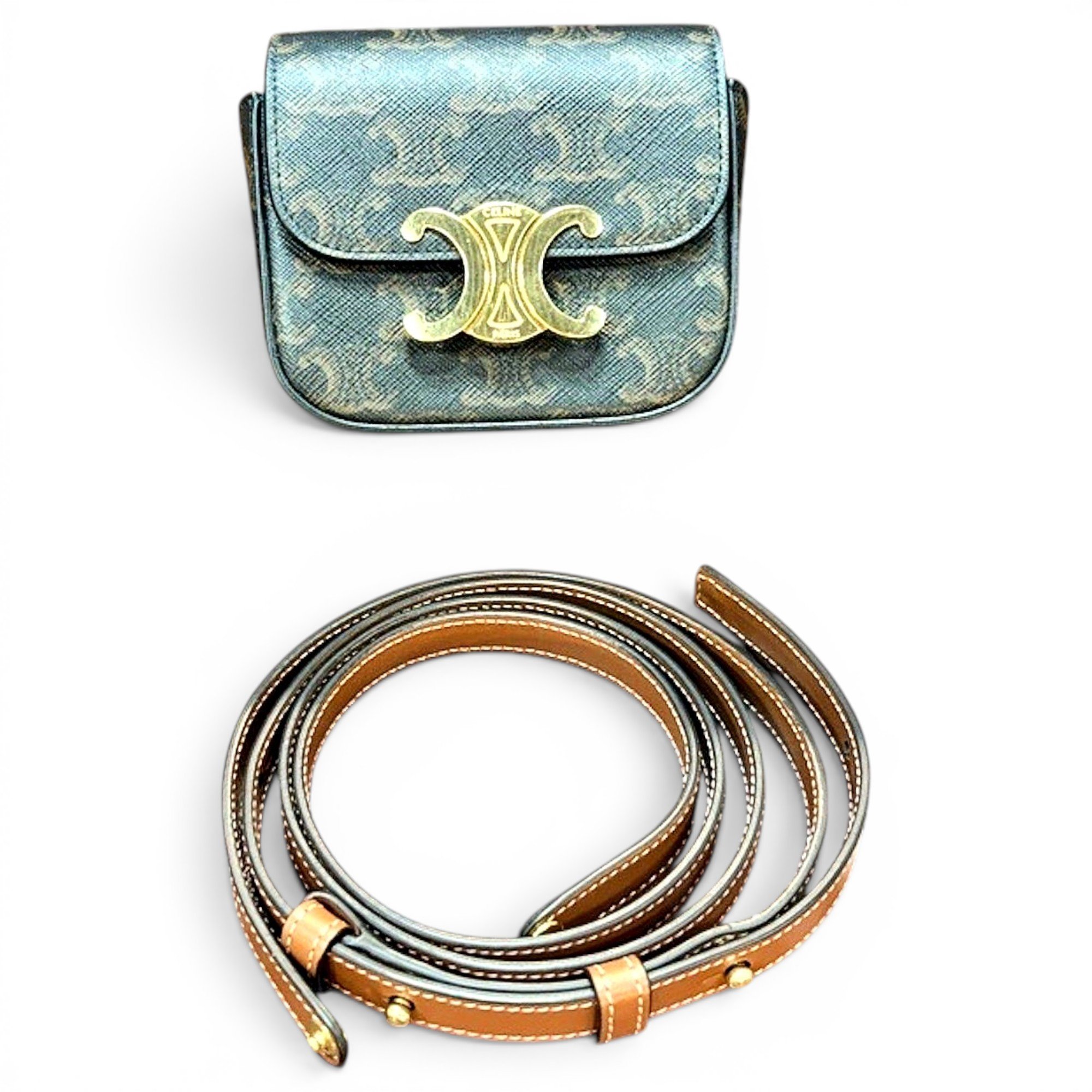 Triomphe leather crossbody bag