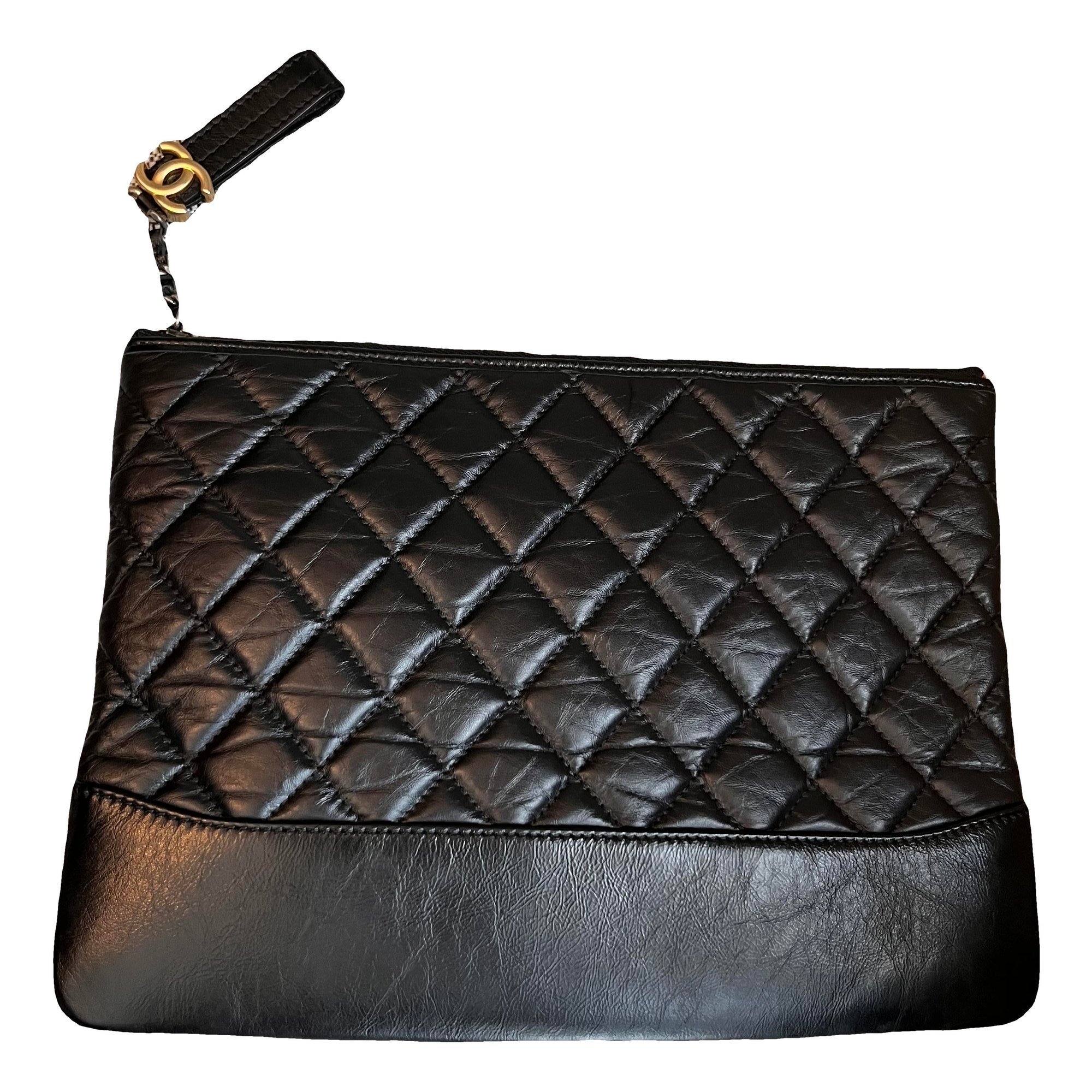 Leather clutch bag