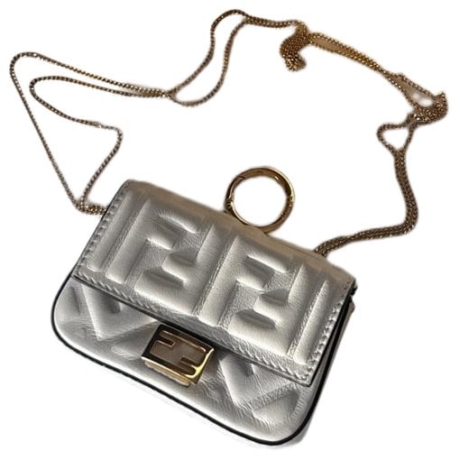 Baguette leather clutch bag