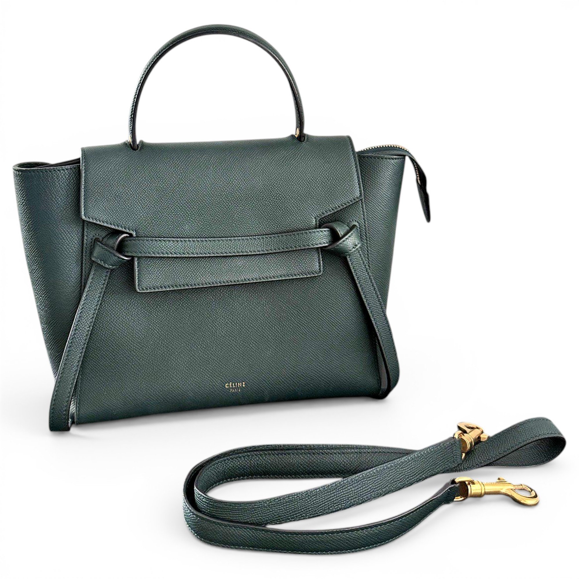 Belt leather handbag