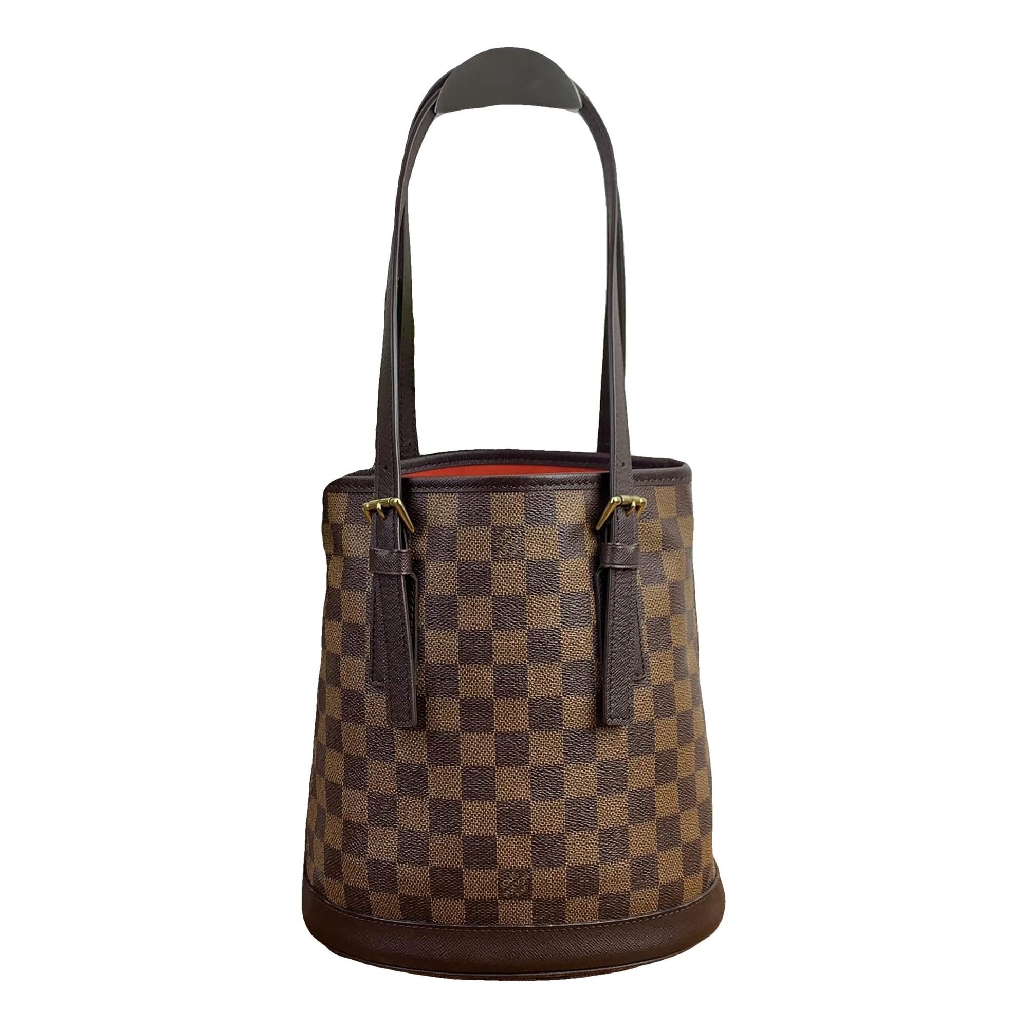 Bucket leather handbag