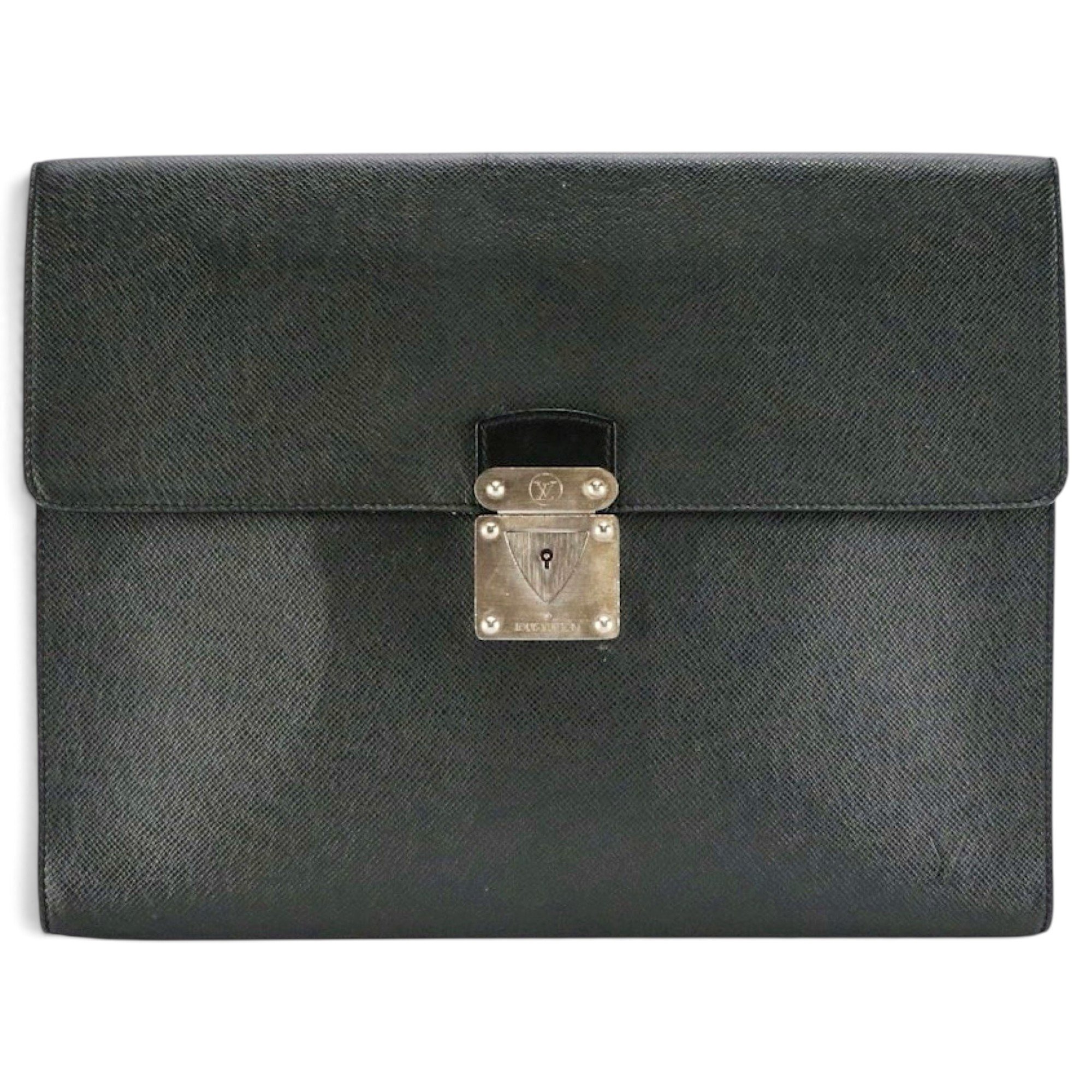 Leather clutch bag