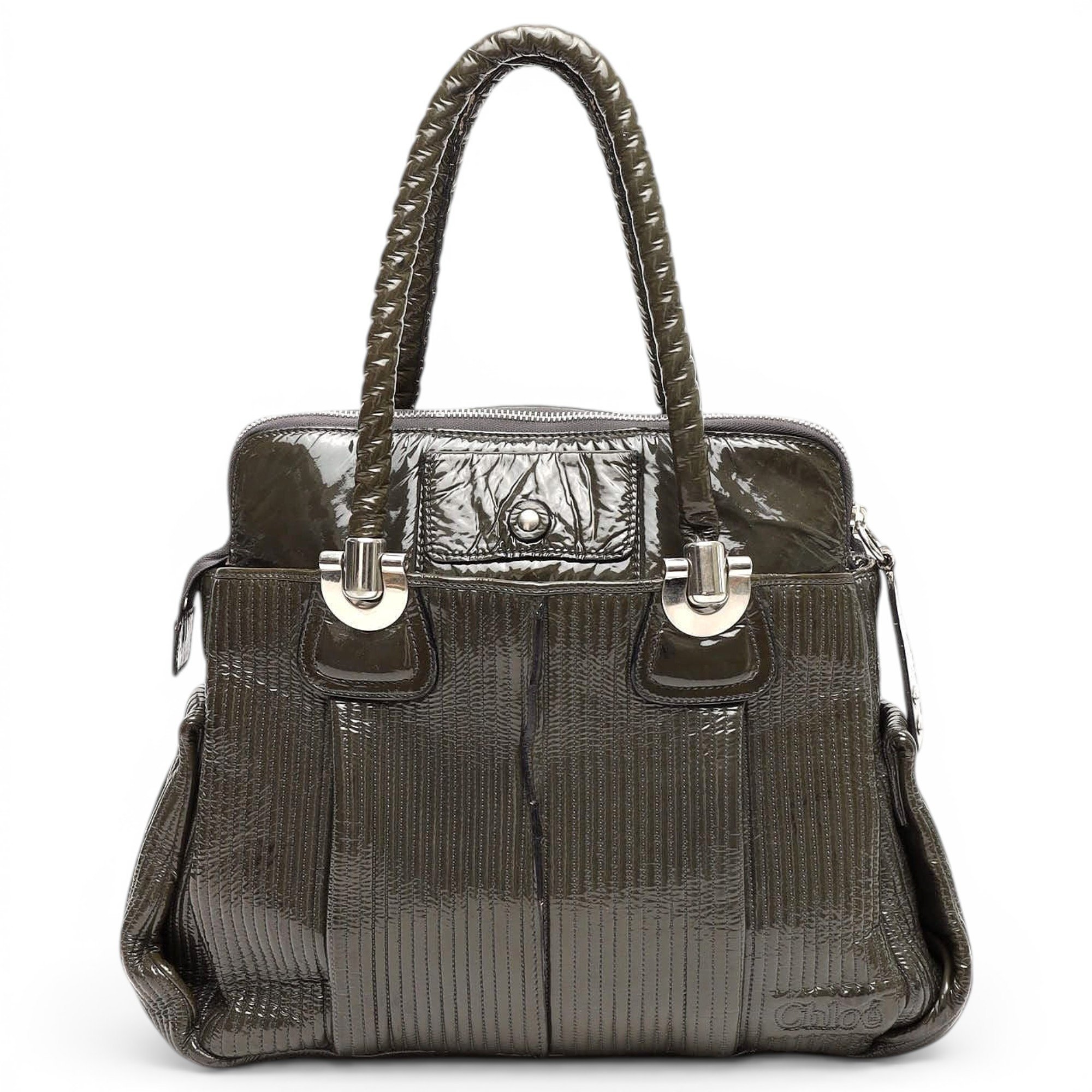 Héloise patent leather handbag
