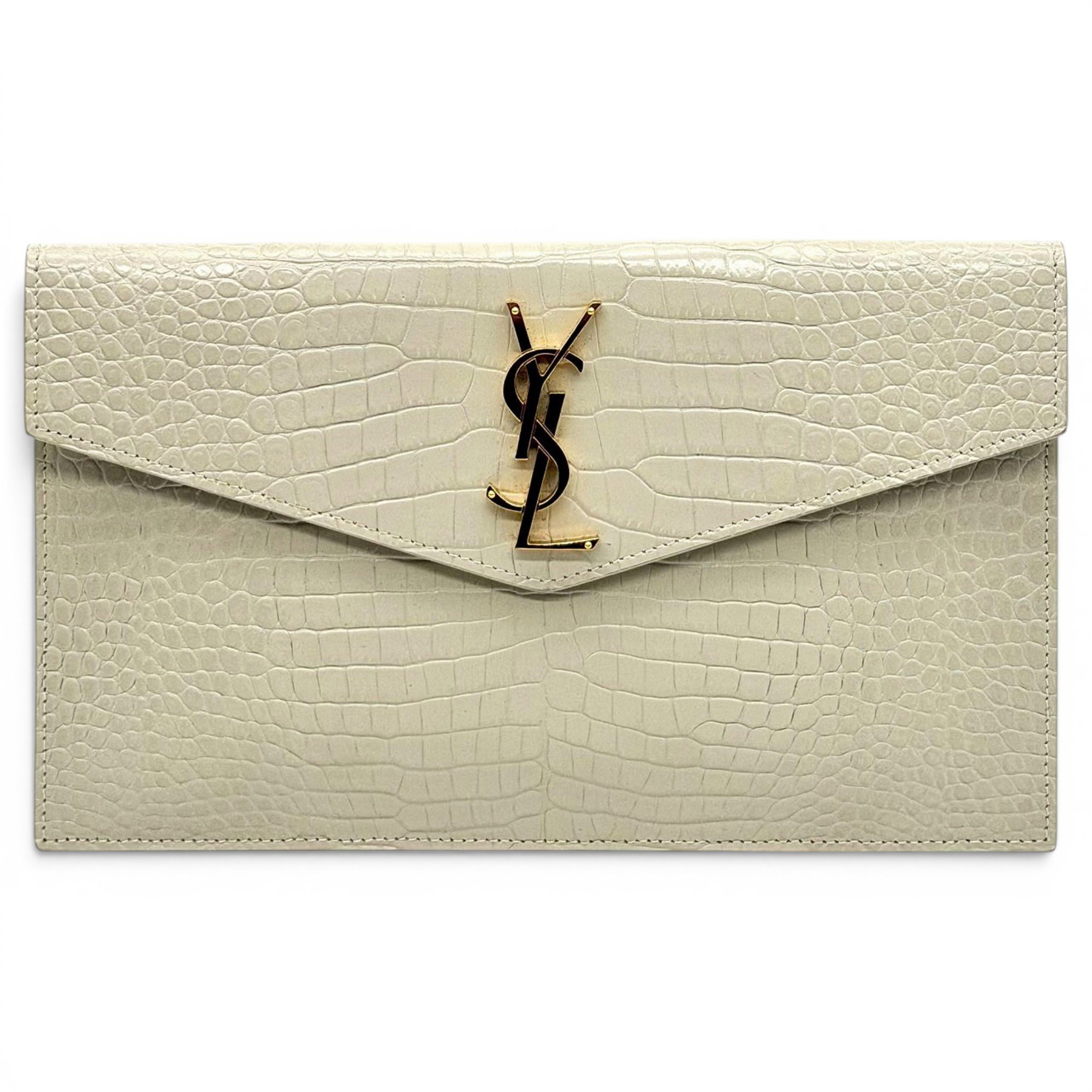 Uptown leather clutch bag
