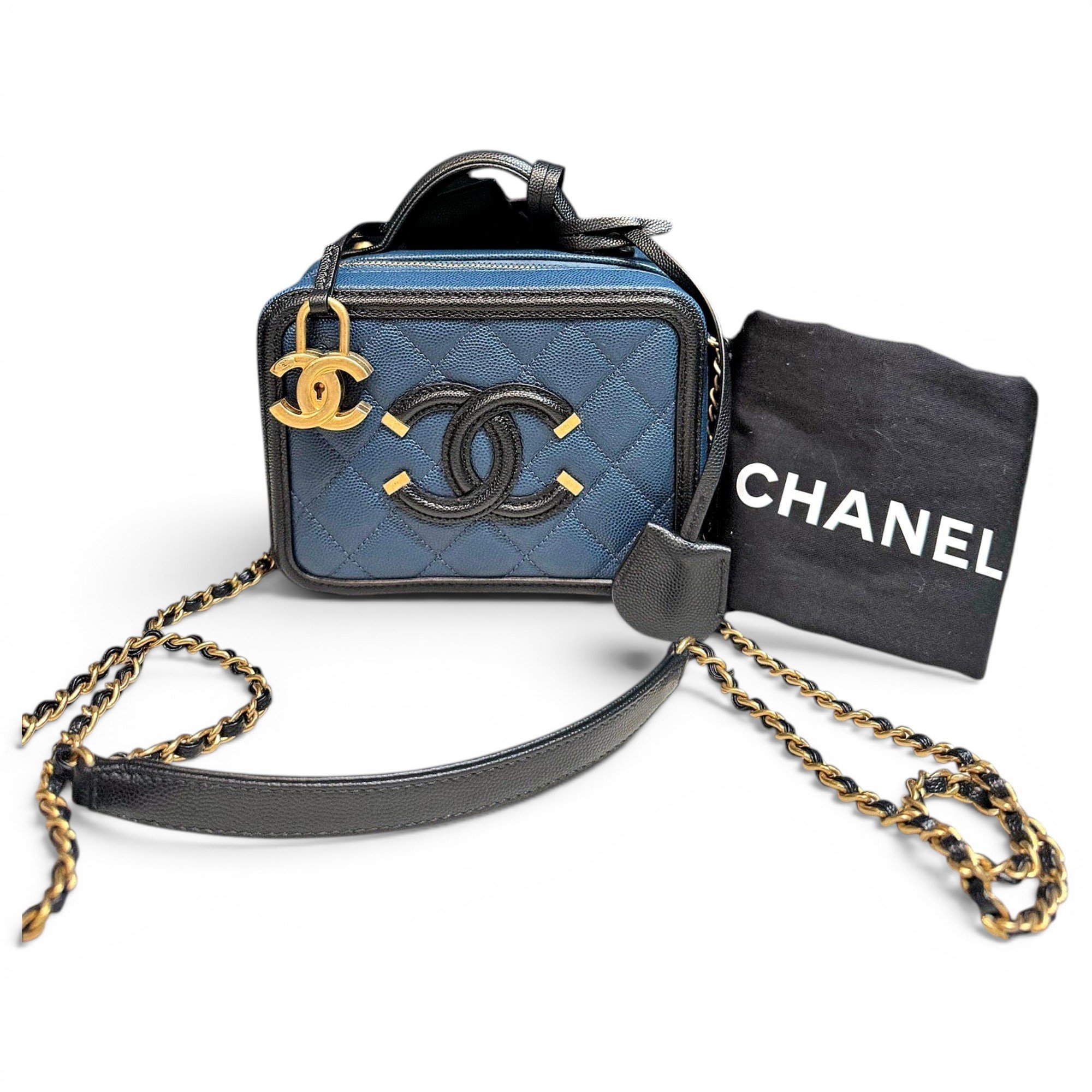 Vanity leather handbag