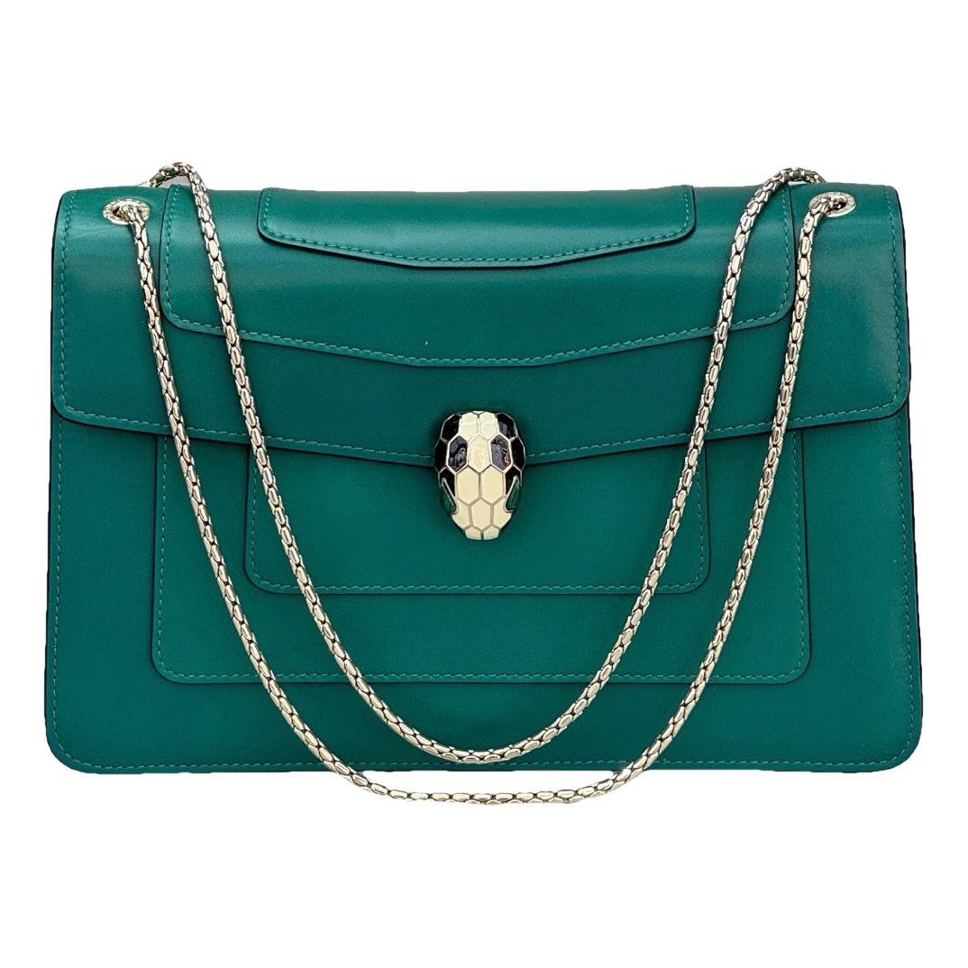 Serpenti leather handbag