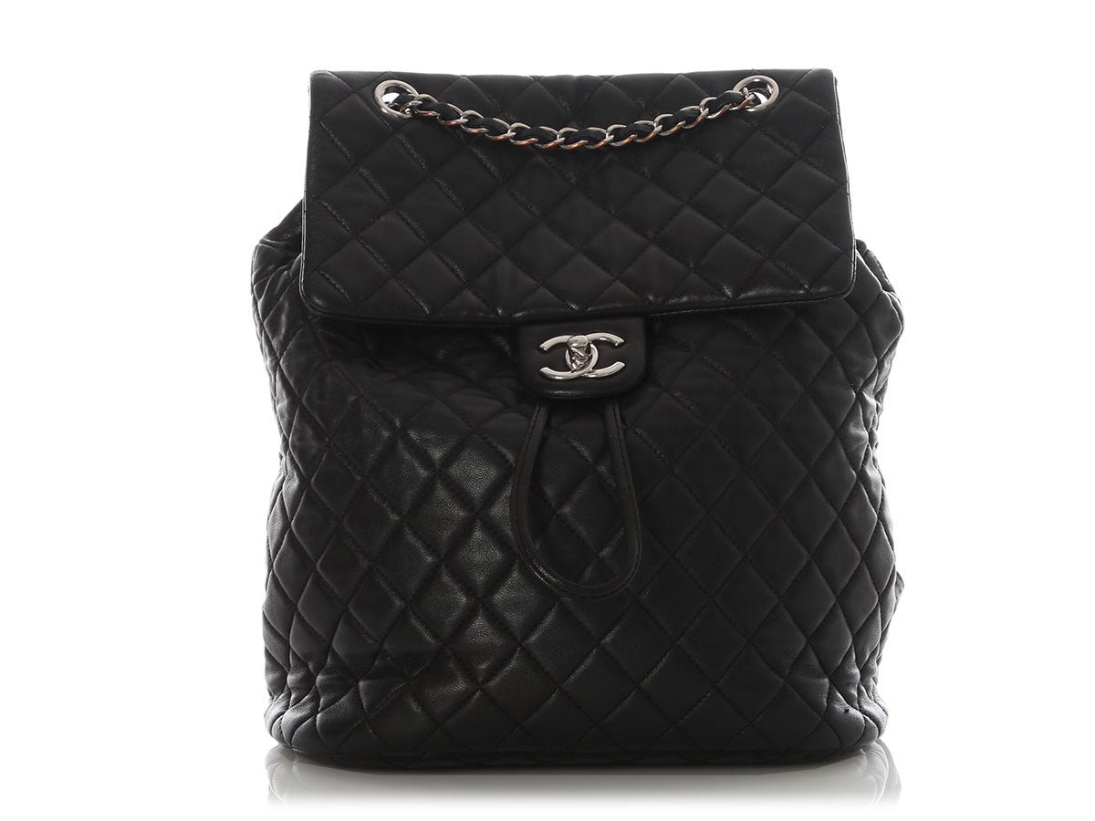 Chanel Chanel Large Black Quilted Calfskin Urban Spirit Backpack