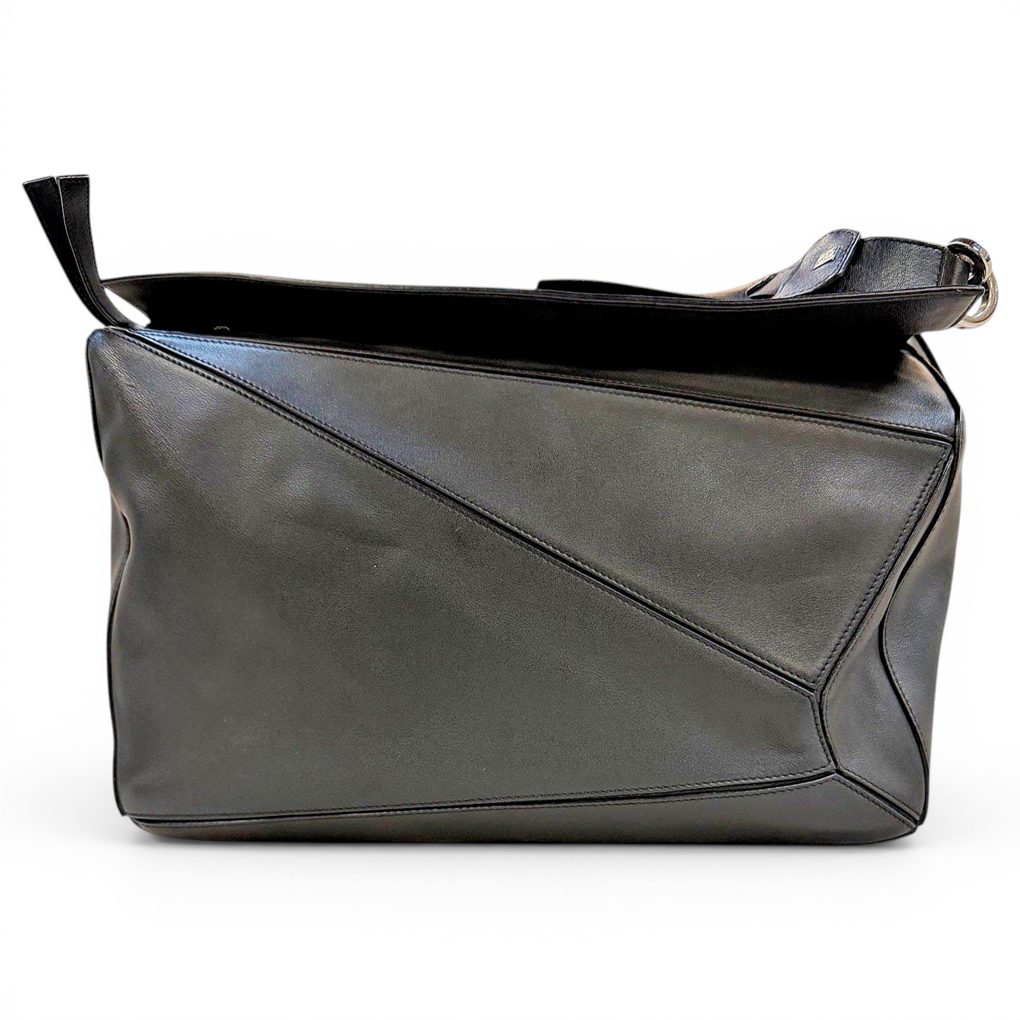 Puzzle leather handbag
