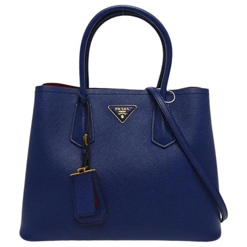 Double leather handbag