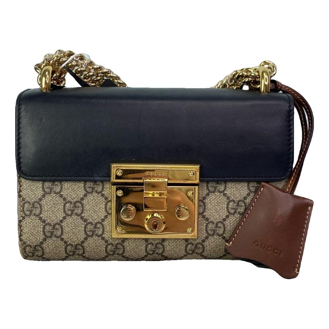 Padlock leather handbag