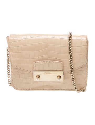 Embossed Leather Crossbody Bag