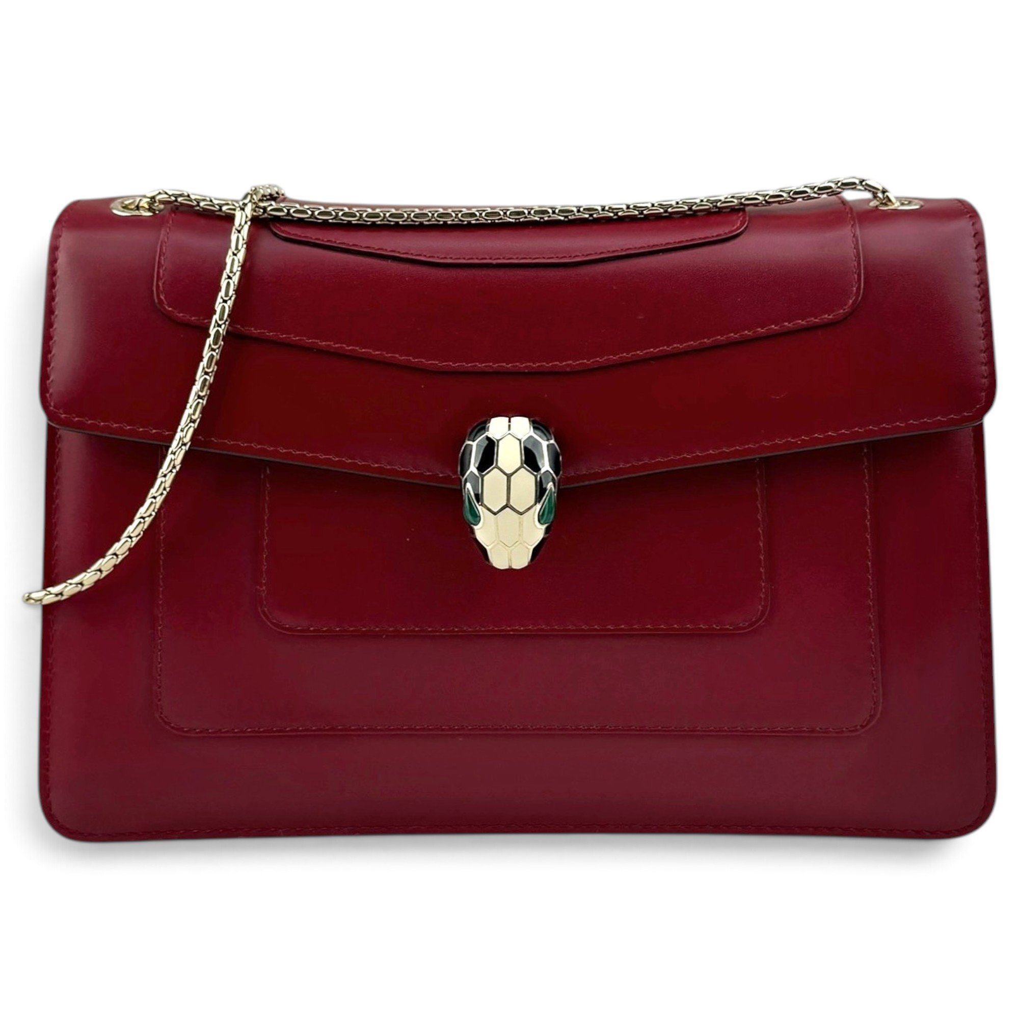 Serpenti leather handbag