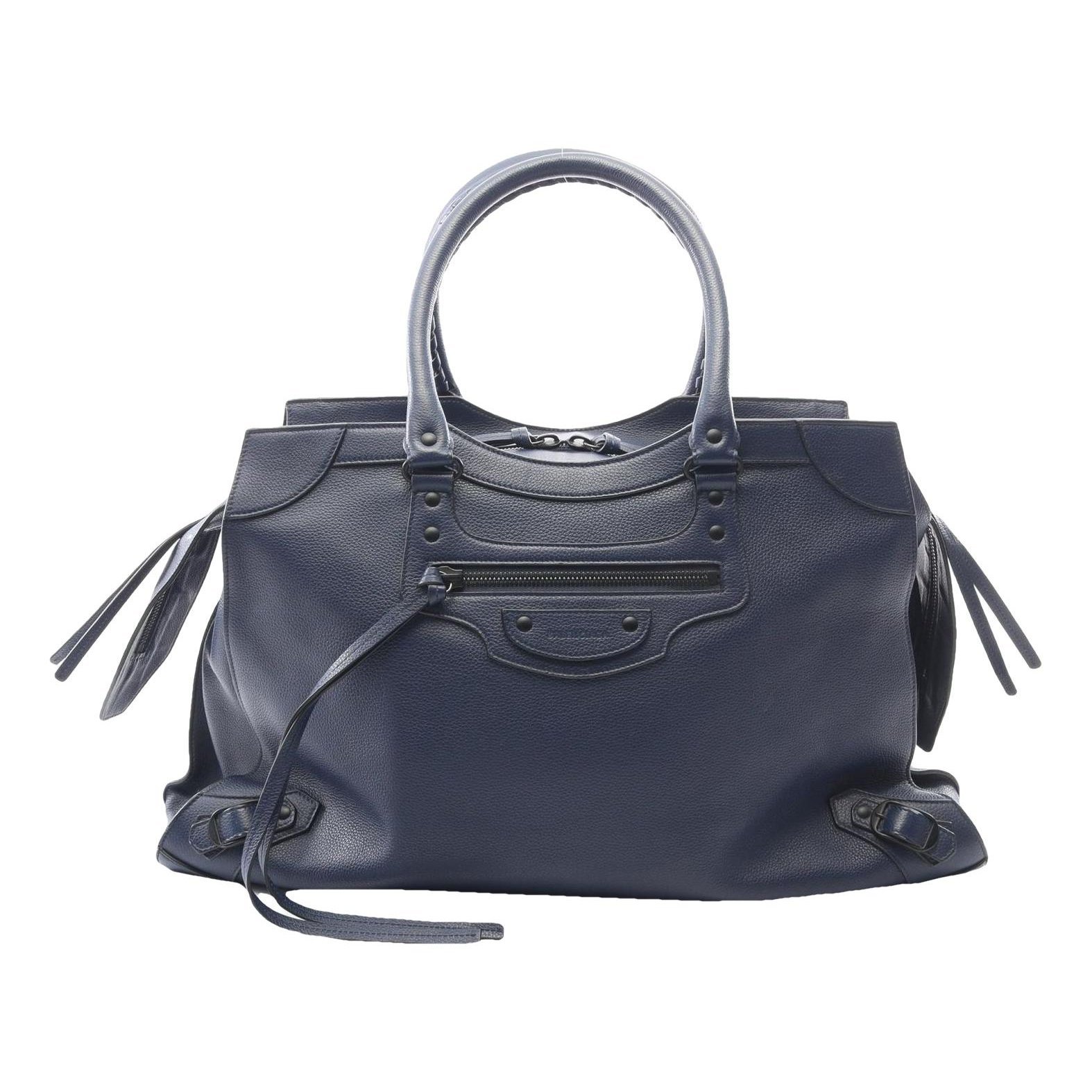 City leather tote