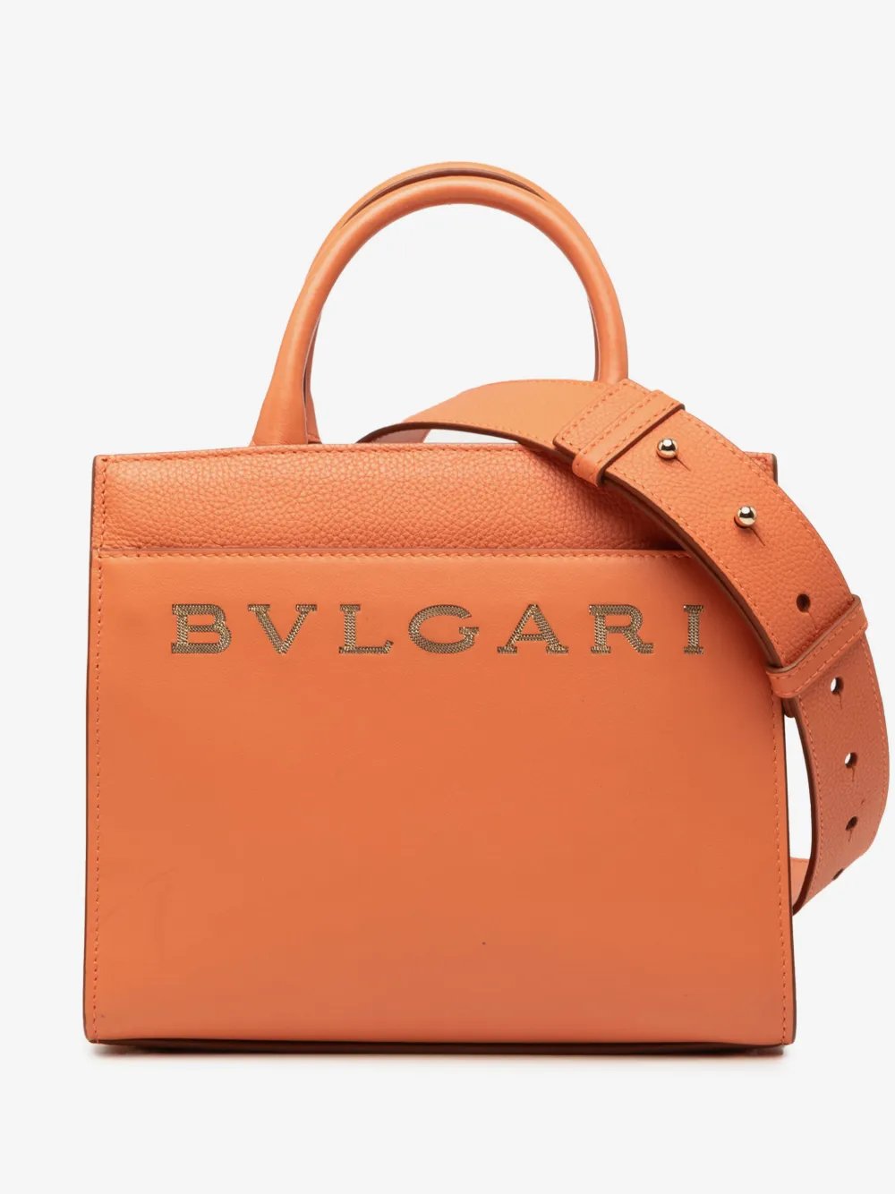 2010-2026 Smooth and Pebbled Calfskin Logo Tote satchel