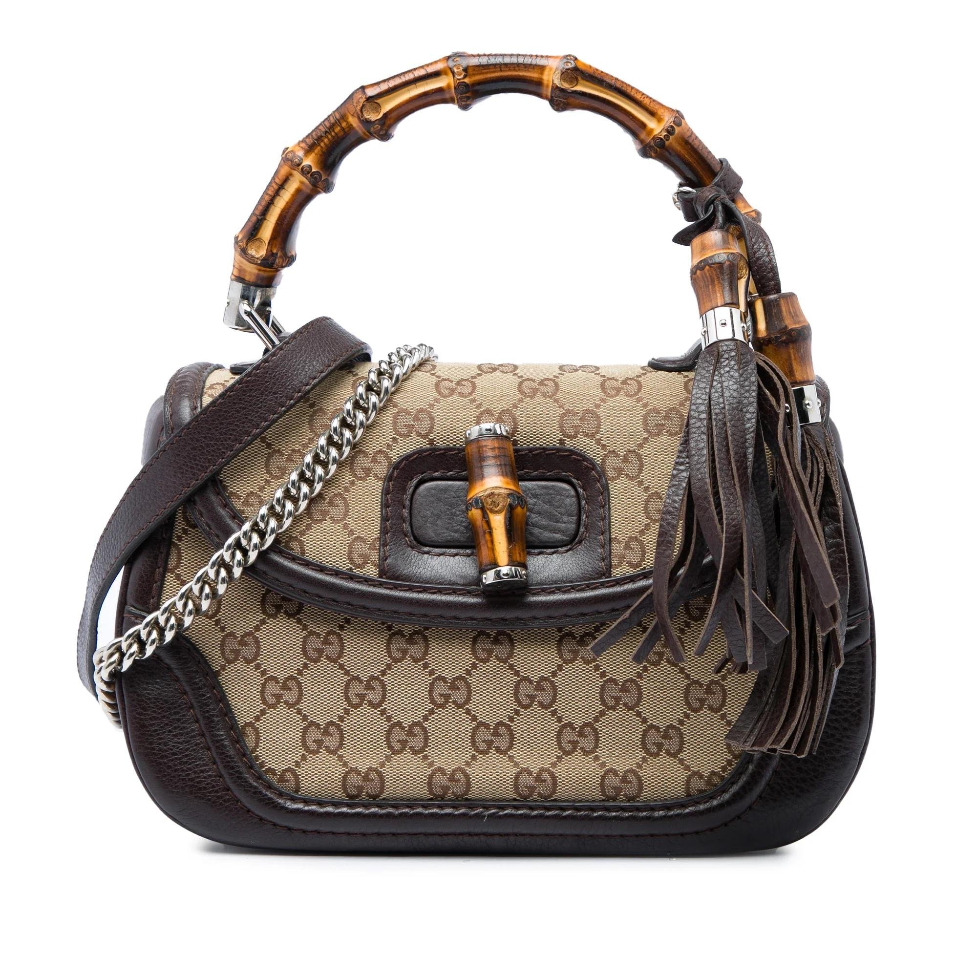 Bamboo leather handbag