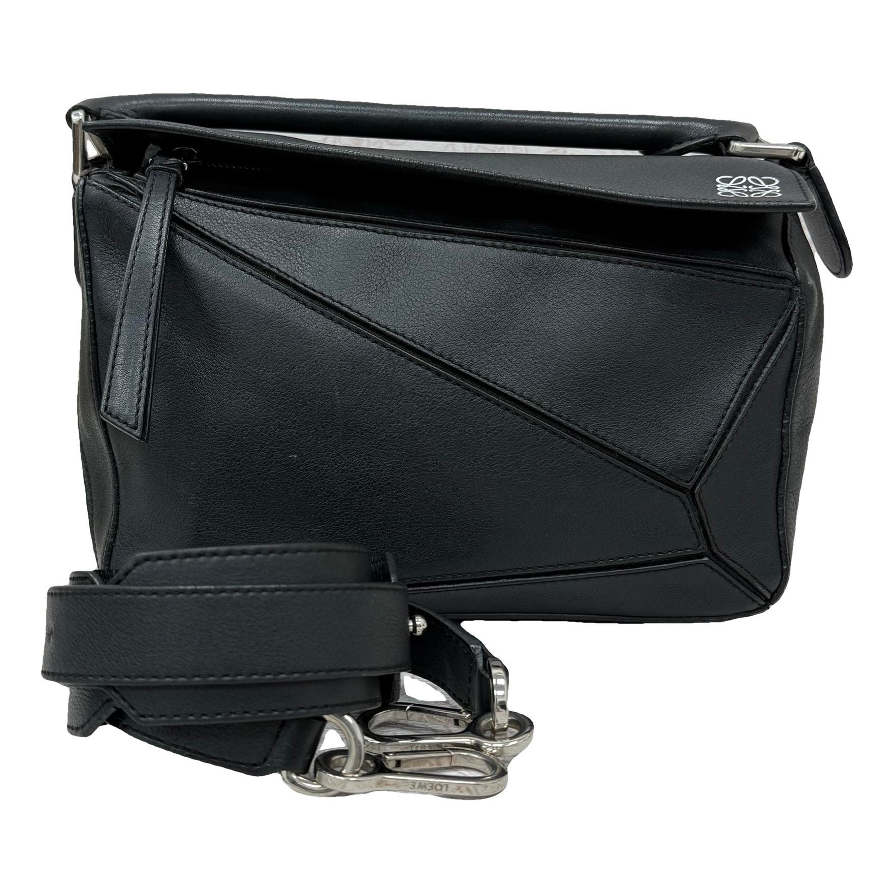 Puzzle leather handbag