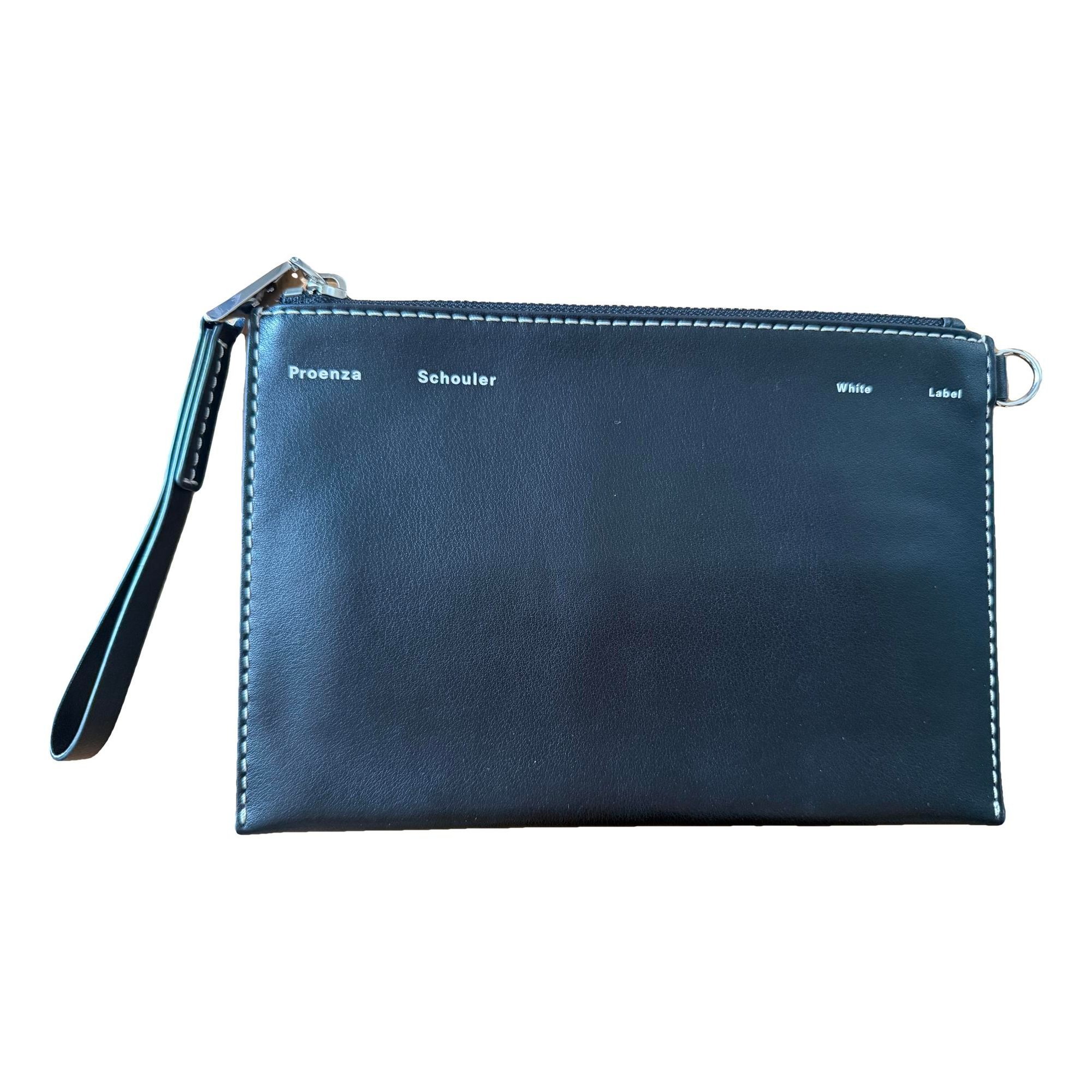 Leather clutch bag