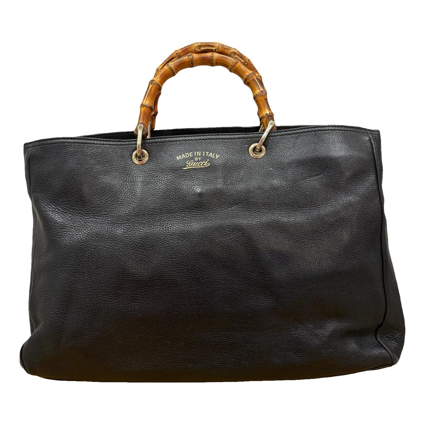 Bamboo Shopper leather tote