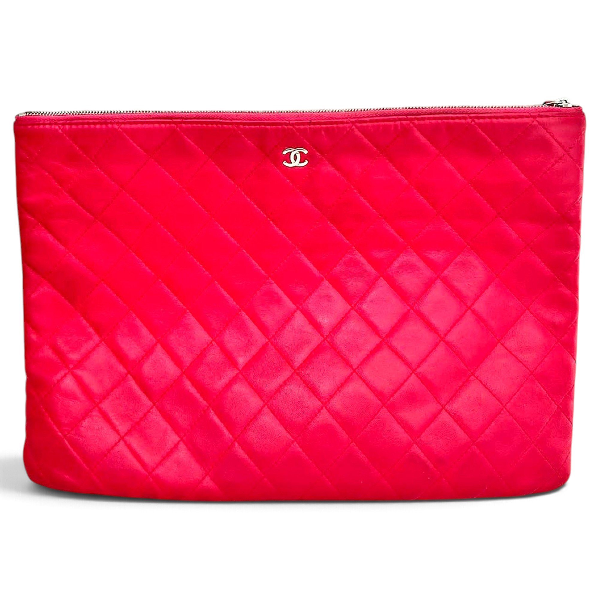 Leather clutch bag