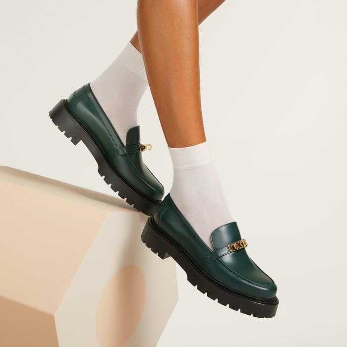 Vert Bouteille Icone Loafer
