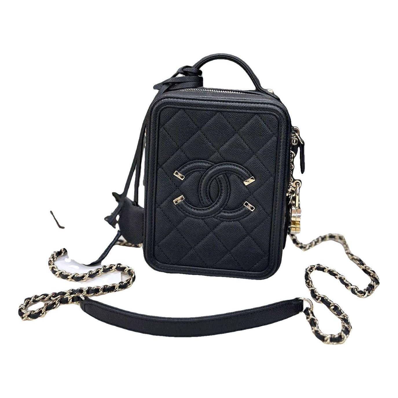 Vanity leather handbag